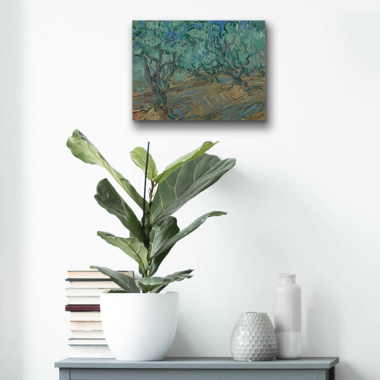 Epic Art 'Olive Grove' by Vincent Van Gogh, Acrylic Glass Wall Art,16x12