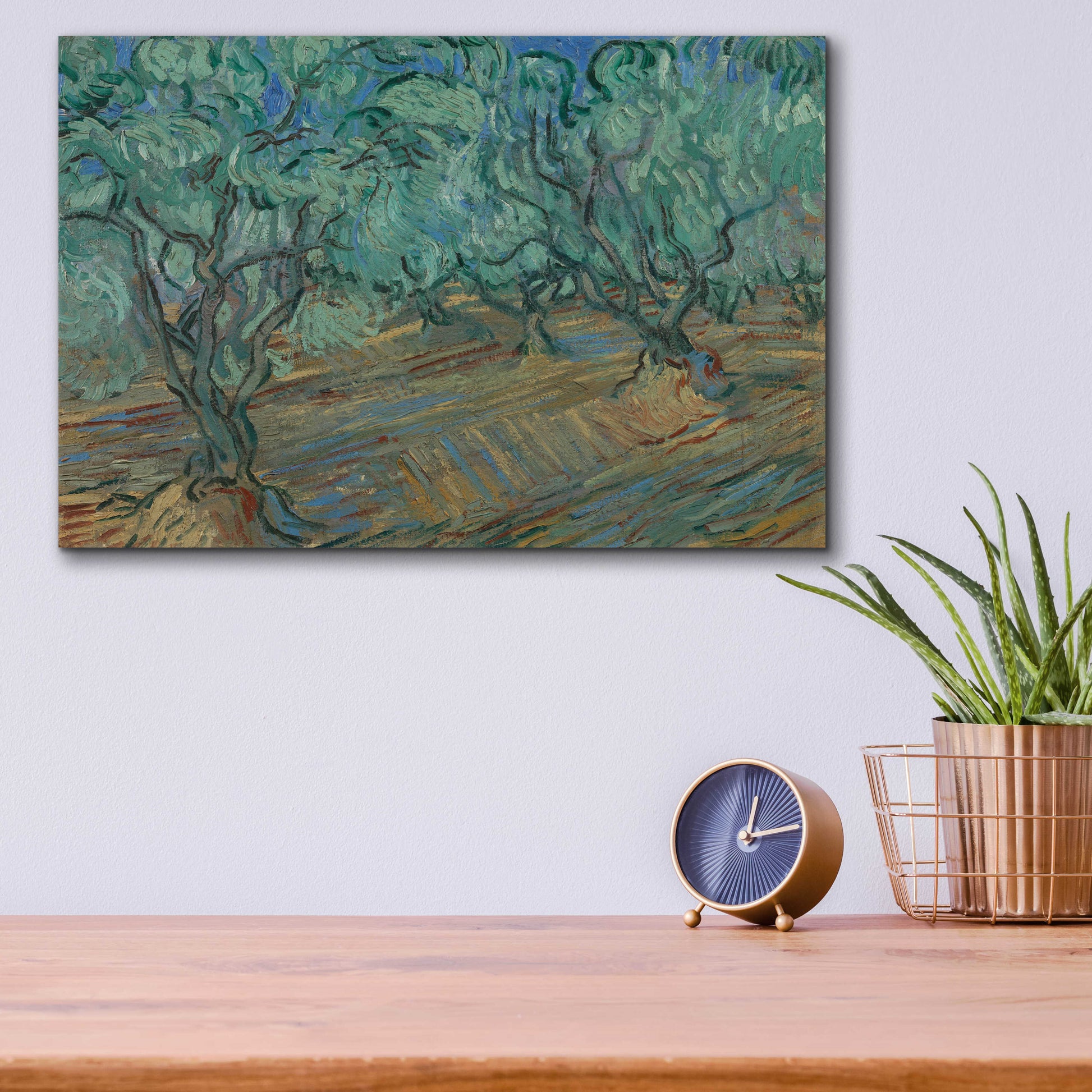 Epic Art 'Olive Grove' by Vincent Van Gogh, Acrylic Glass Wall Art,16x12