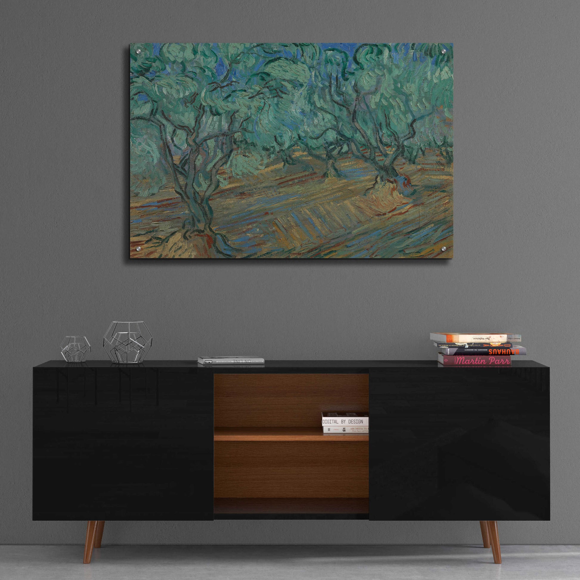 Epic Art 'Olive Grove' by Vincent Van Gogh, Acrylic Glass Wall Art,36x24