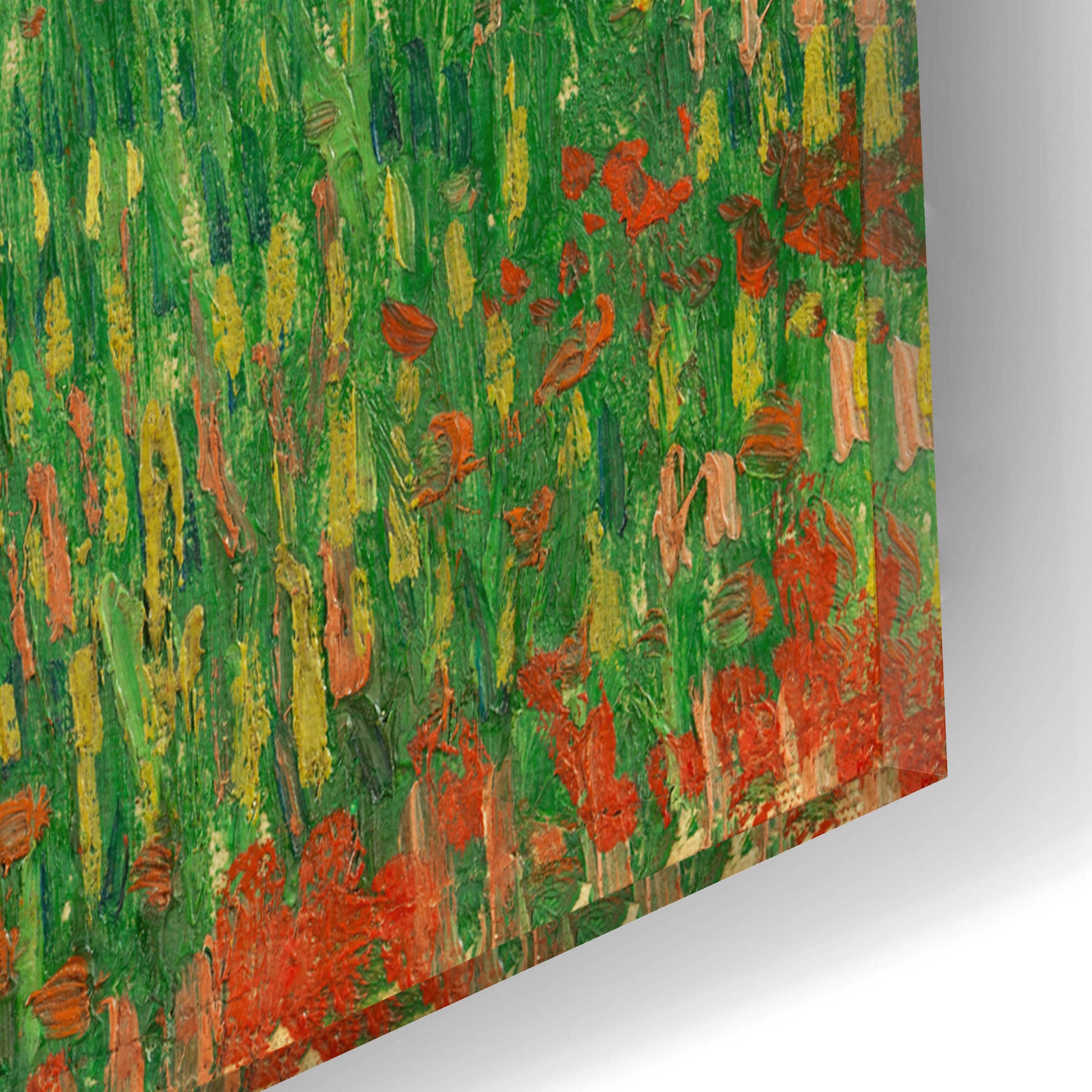 Epic Art 'Field With Poppies' by Vincent Van Gogh, Acrylic Glass Wall Art,16x12