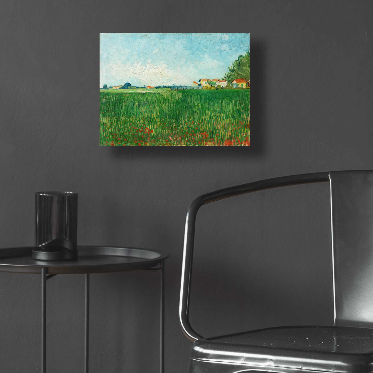 Epic Art 'Field With Poppies' by Vincent Van Gogh, Acrylic Glass Wall Art,16x12