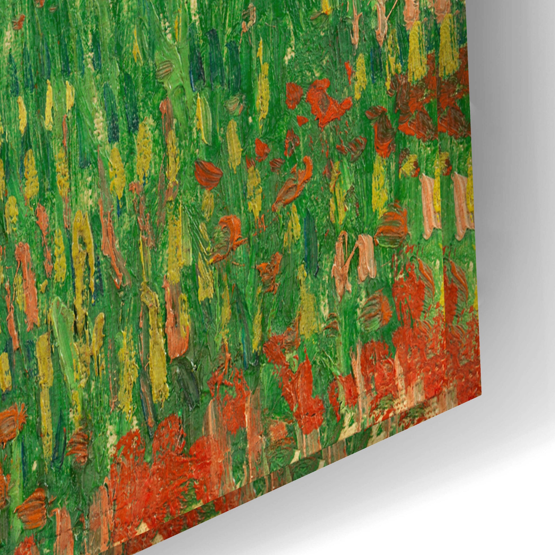 Epic Art 'Field With Poppies' by Vincent Van Gogh, Acrylic Glass Wall Art,24x16