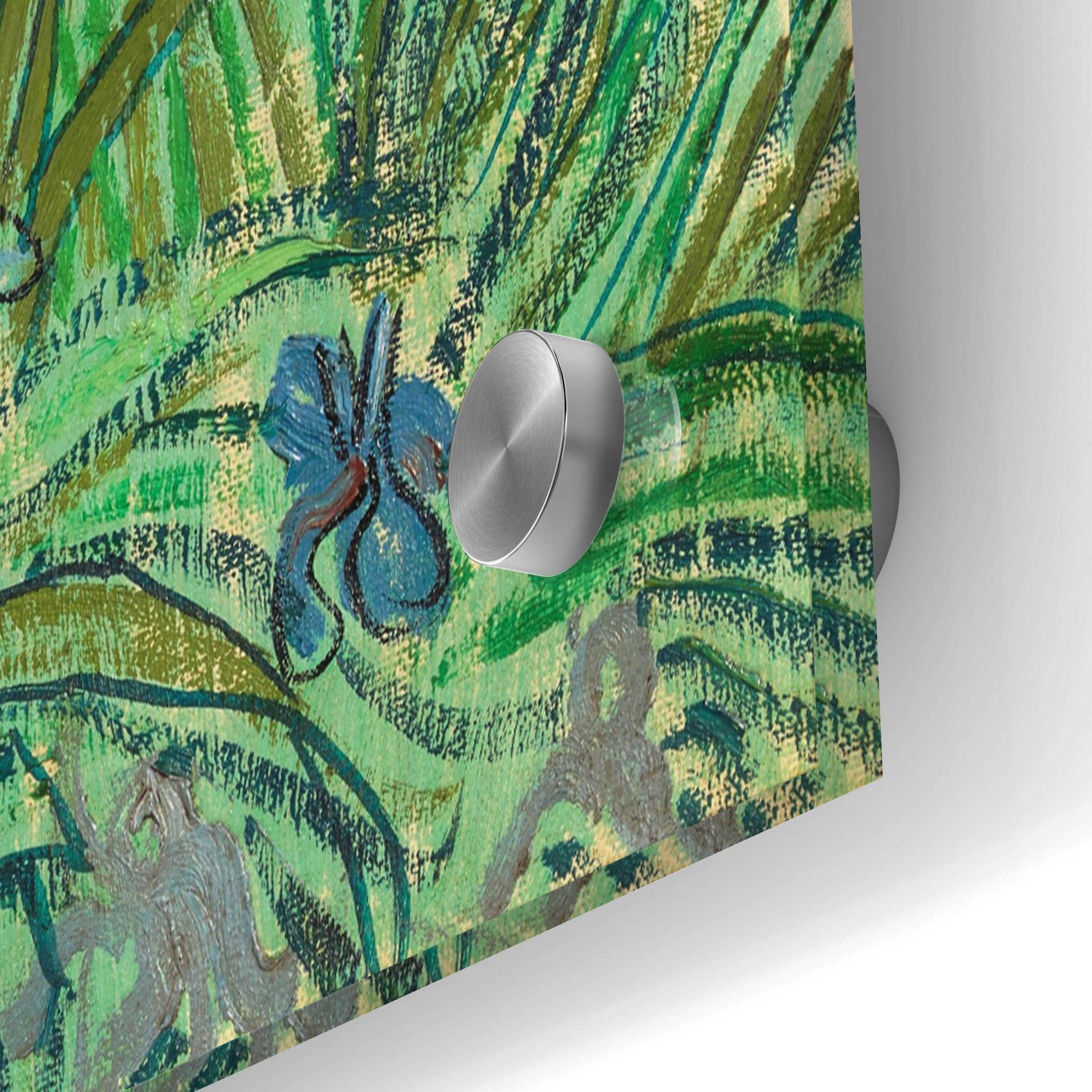 Epic Art 'Field With Irises Near Arles' by Vincent Van Gogh, Acrylic Glass Wall Art,36x24