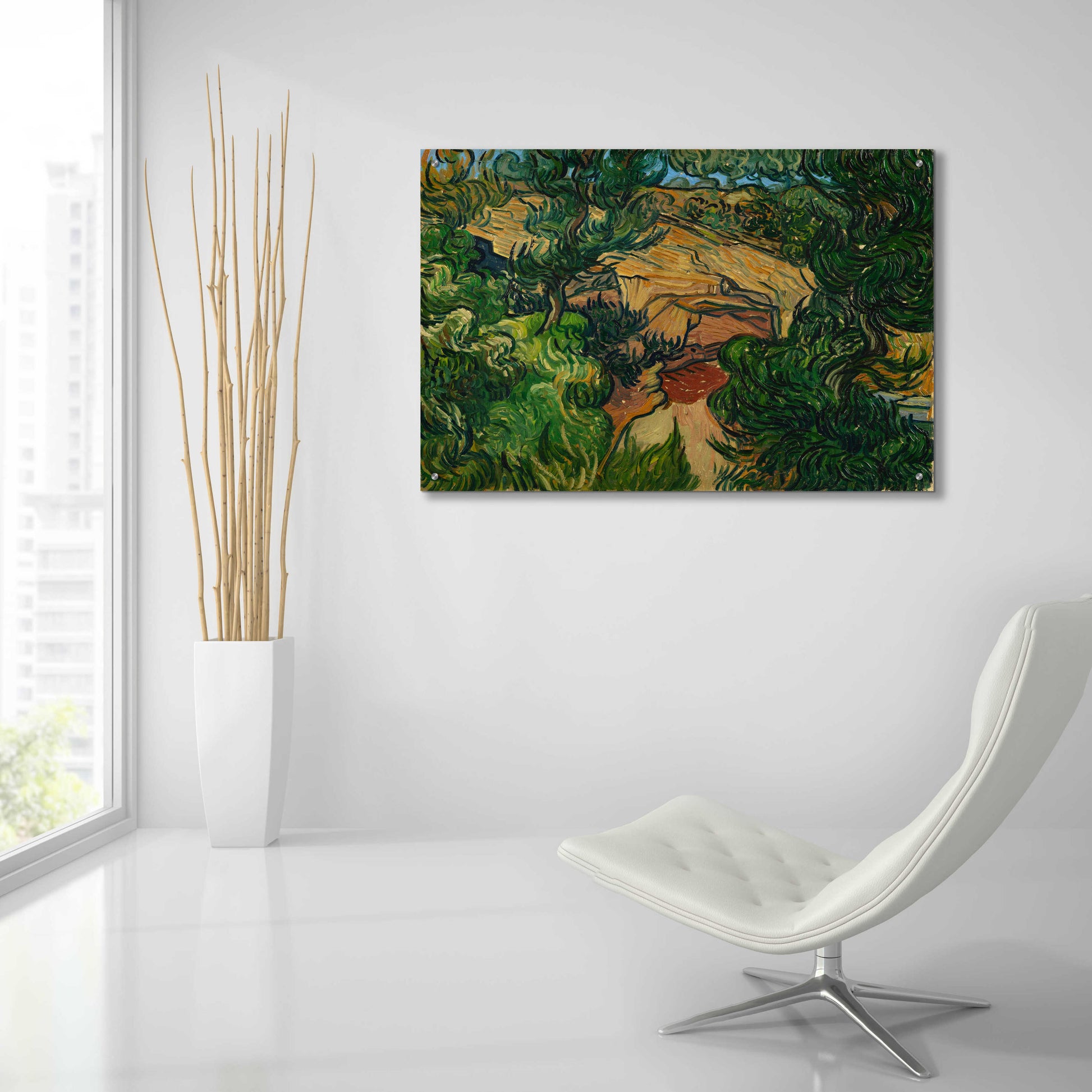 Epic Art 'Entrance To A Quarry' by Vincent Van Gogh, Acrylic Glass Wall Art,36x24