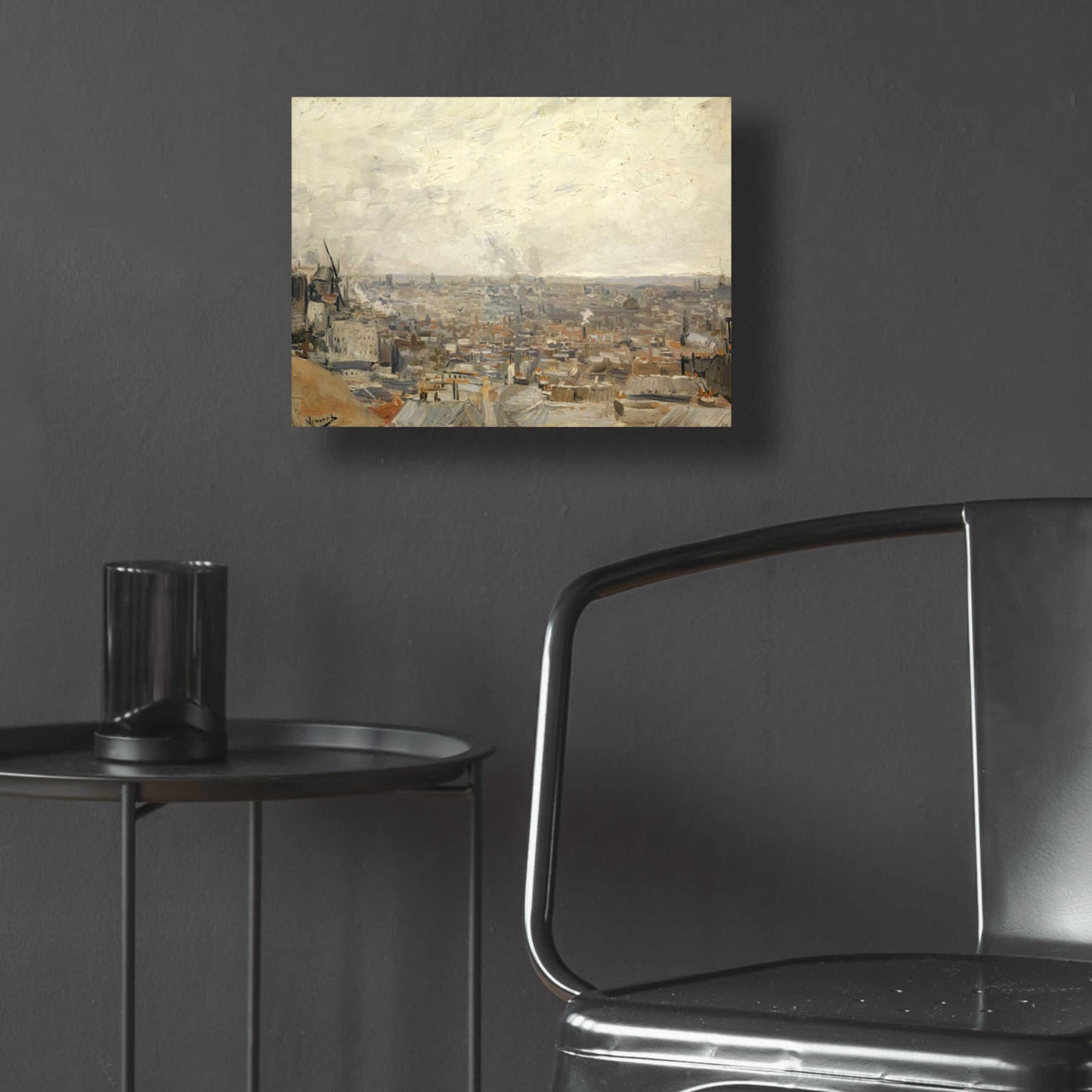 Epic Art 'View From Montmartre ' by Vincent Van Gogh, Acrylic Glass Wall Art,16x12