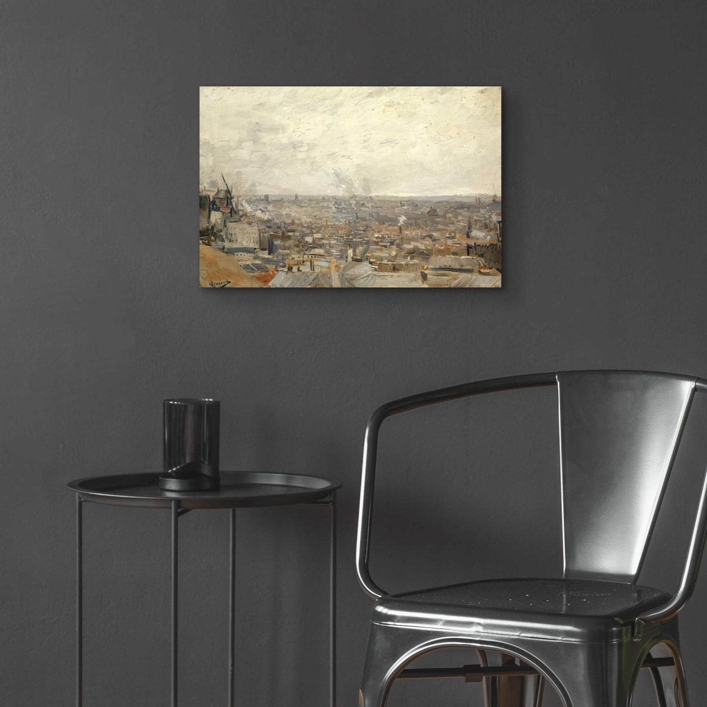 Epic Art 'View From Montmartre ' by Vincent Van Gogh, Acrylic Glass Wall Art,24x16