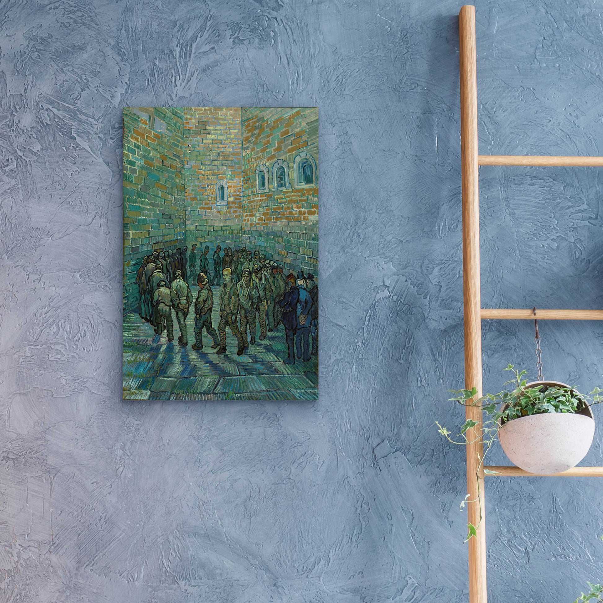 Epic Art 'The Prison Courtyard ' by Vincent Van Gogh, Acrylic Glass Wall Art,16x24