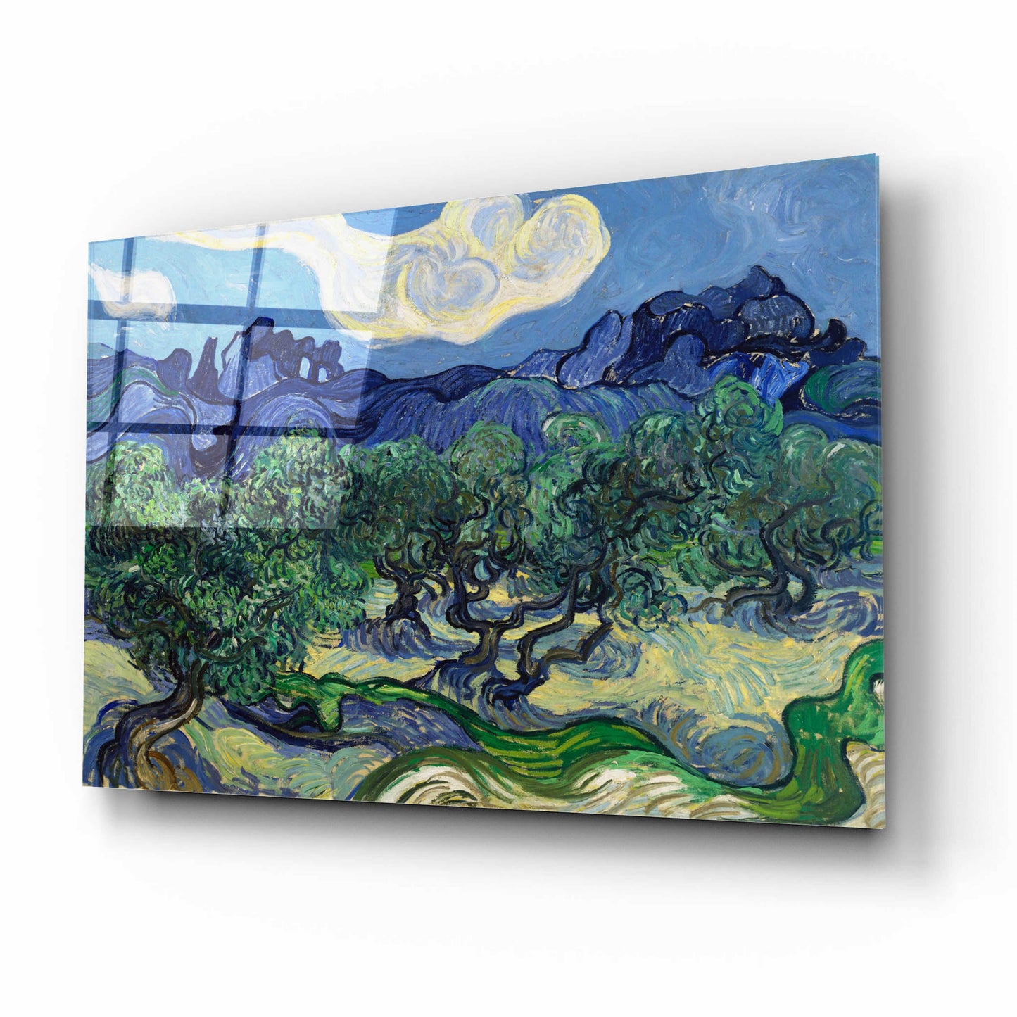 Epic Art 'The Olive Trees ' by Vincent Van Gogh, Acrylic Glass Wall Art,16x12