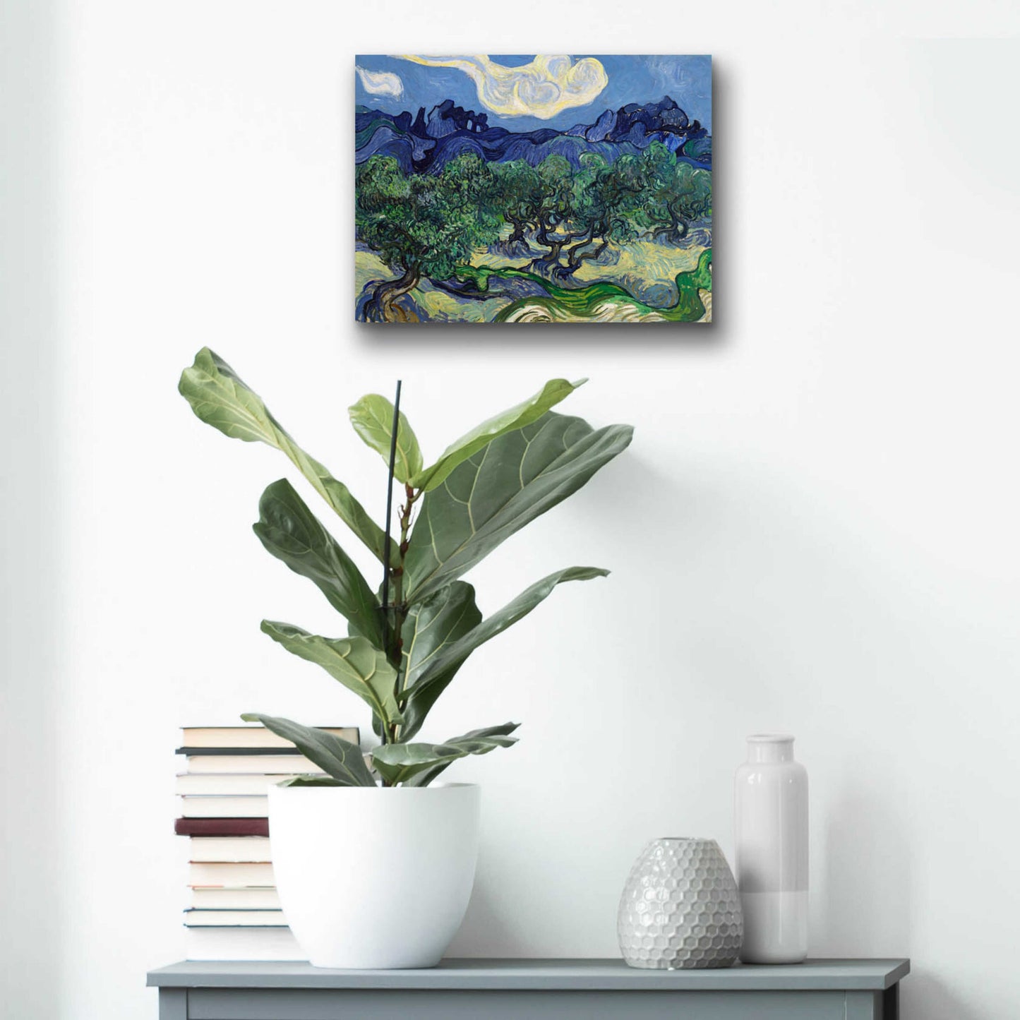 Epic Art 'The Olive Trees ' by Vincent Van Gogh, Acrylic Glass Wall Art,16x12