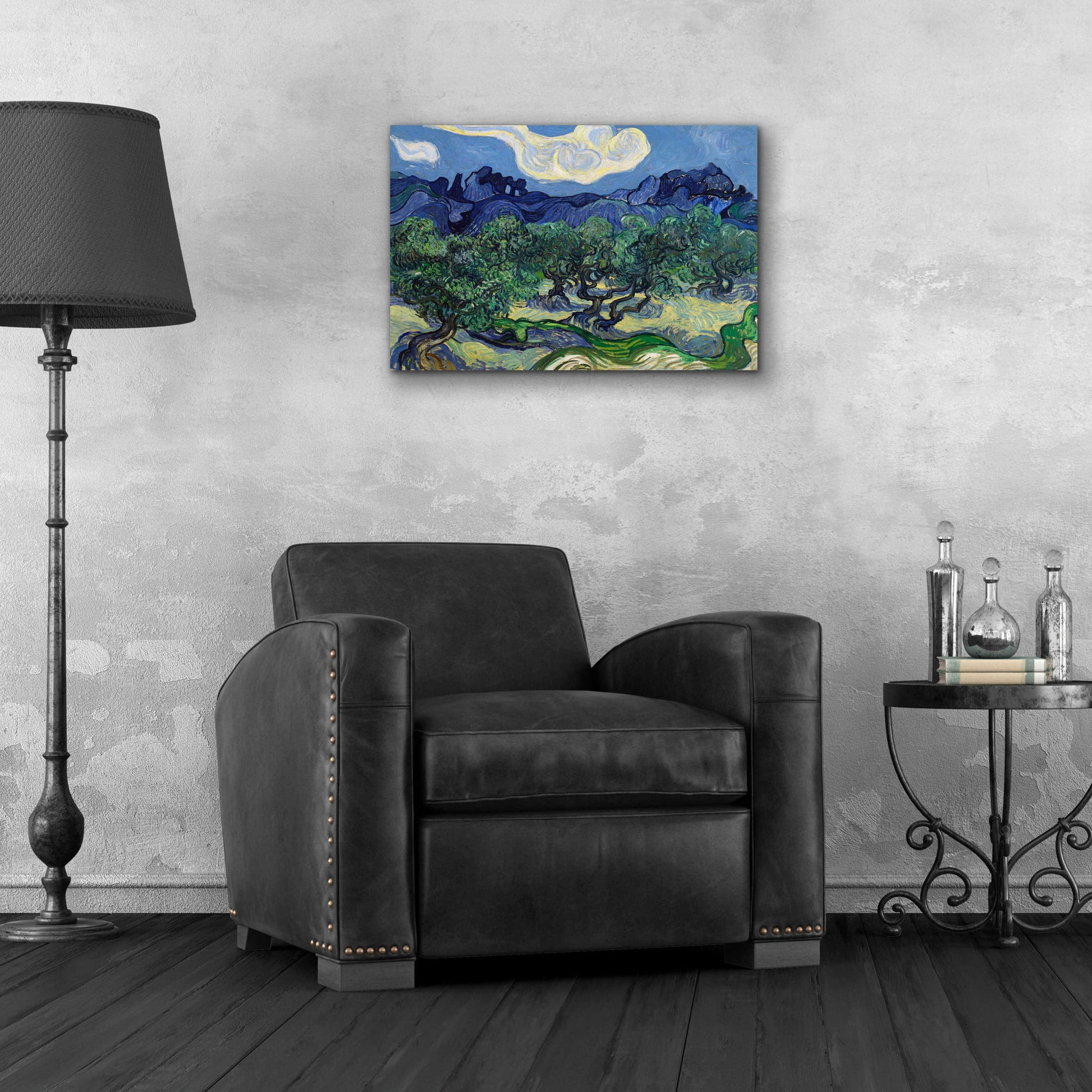 Epic Art 'The Olive Trees ' by Vincent Van Gogh, Acrylic Glass Wall Art,24x16