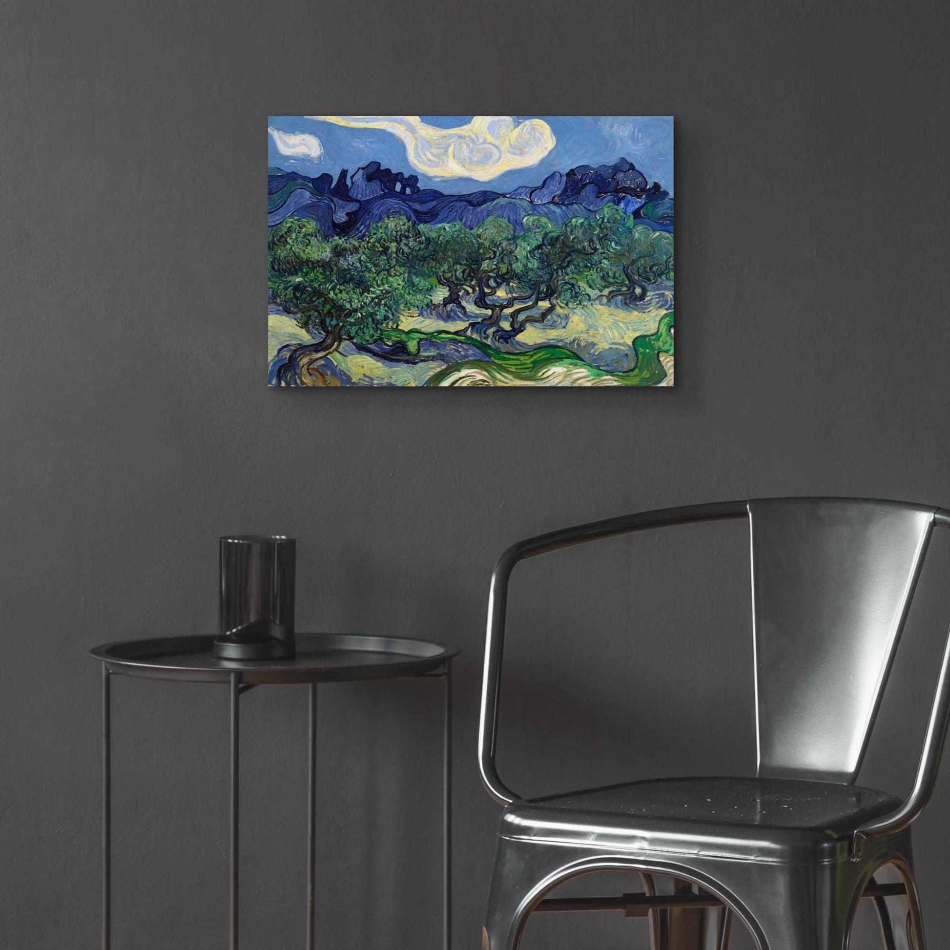 Epic Art 'The Olive Trees ' by Vincent Van Gogh, Acrylic Glass Wall Art,24x16