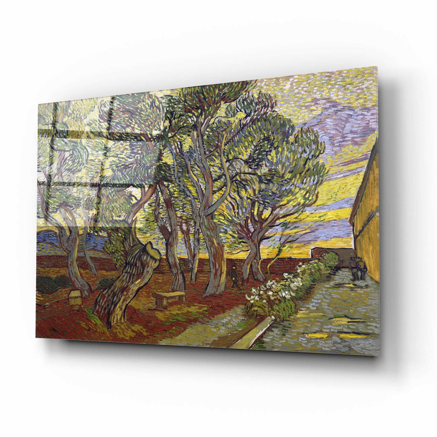 Epic Art 'The Garden Of Saint Paul's Hospital' by Vincent Van Gogh, Acrylic Glass Wall Art,16x12