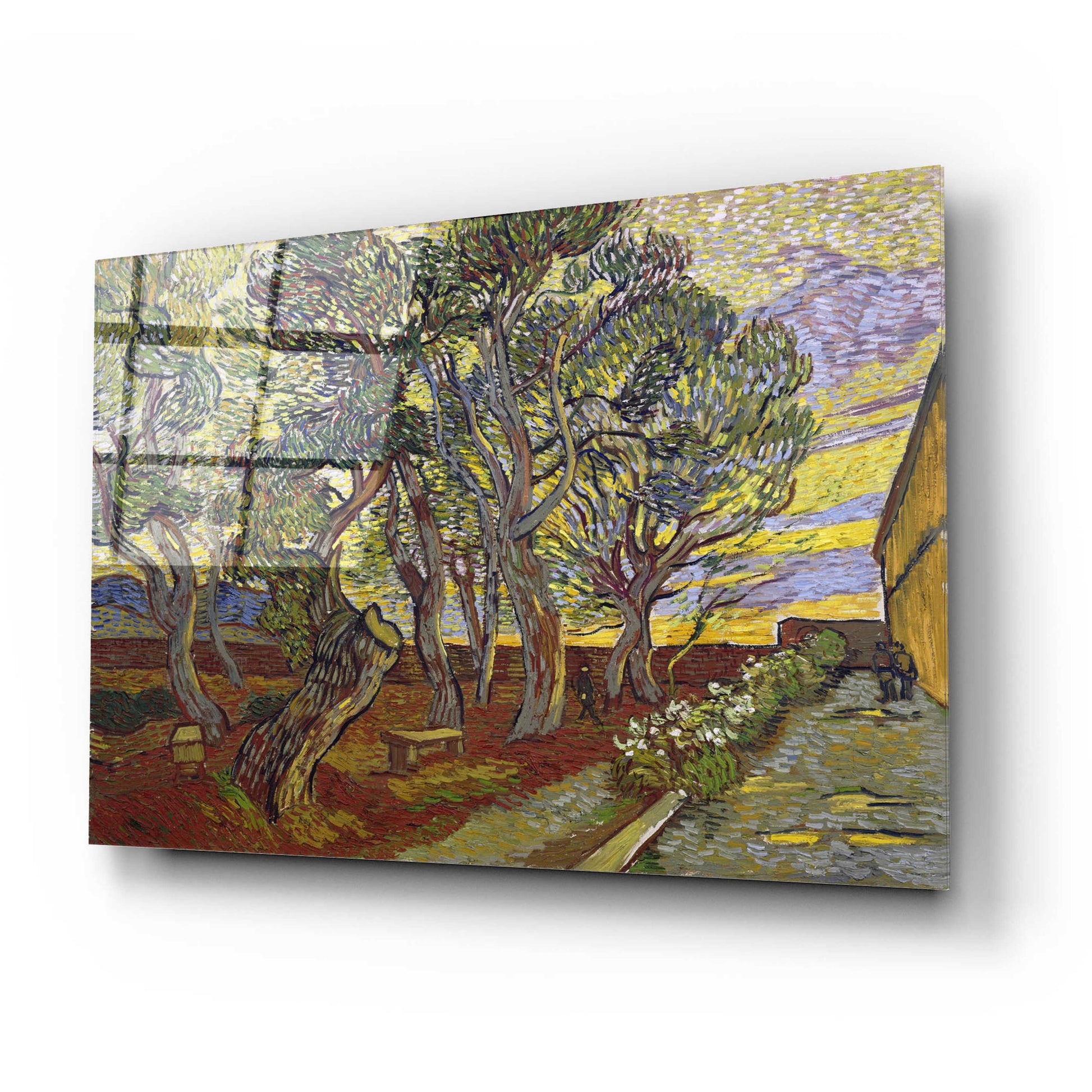 Epic Art 'The Garden Of Saint Paul's Hospital' by Vincent Van Gogh, Acrylic Glass Wall Art,24x16