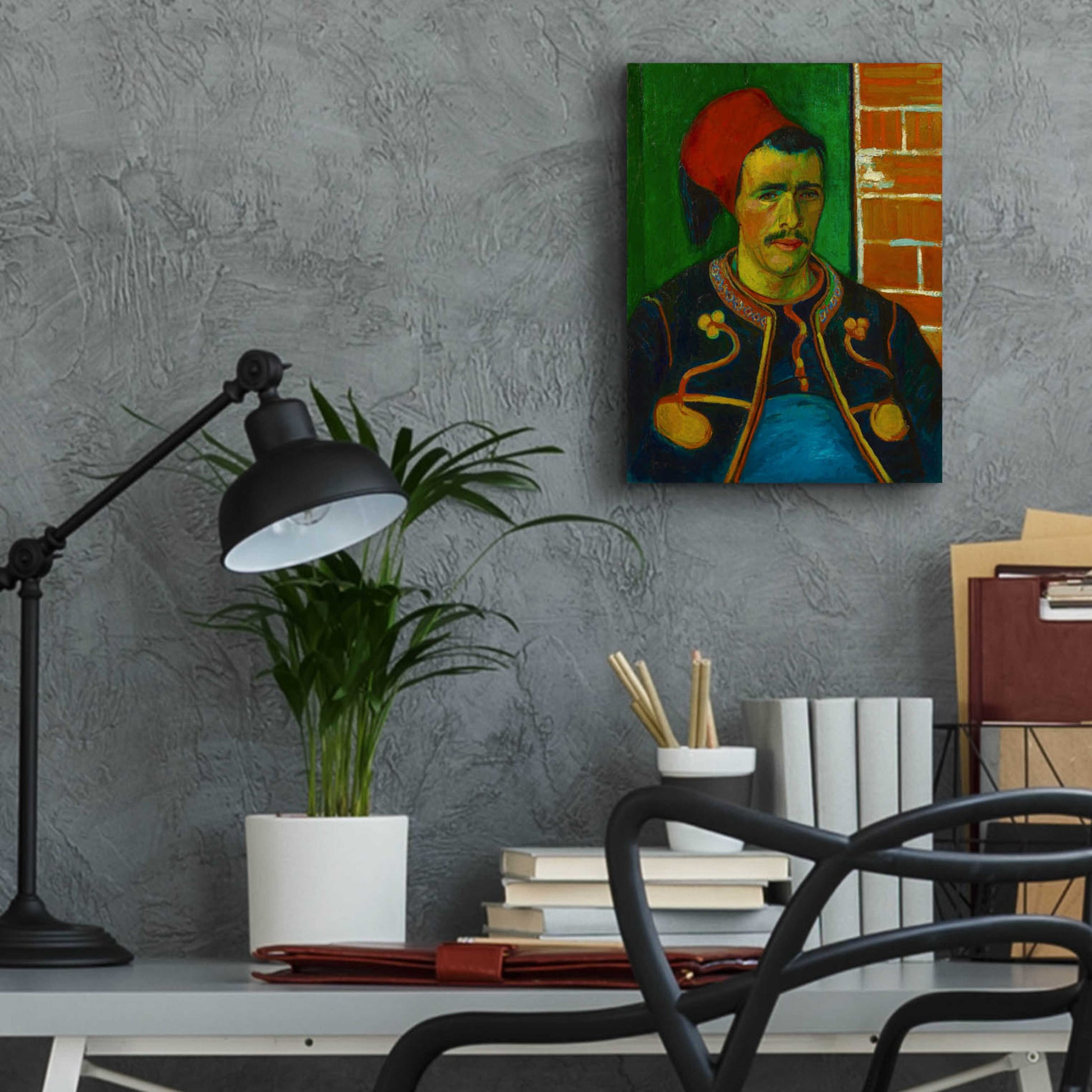 Epic Art 'The Zouave' by Vincent Van Gogh, Acrylic Glass Wall Art,12x16