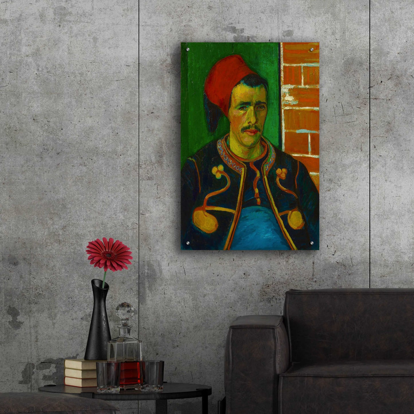 Epic Art 'The Zouave' by Vincent Van Gogh, Acrylic Glass Wall Art,24x36