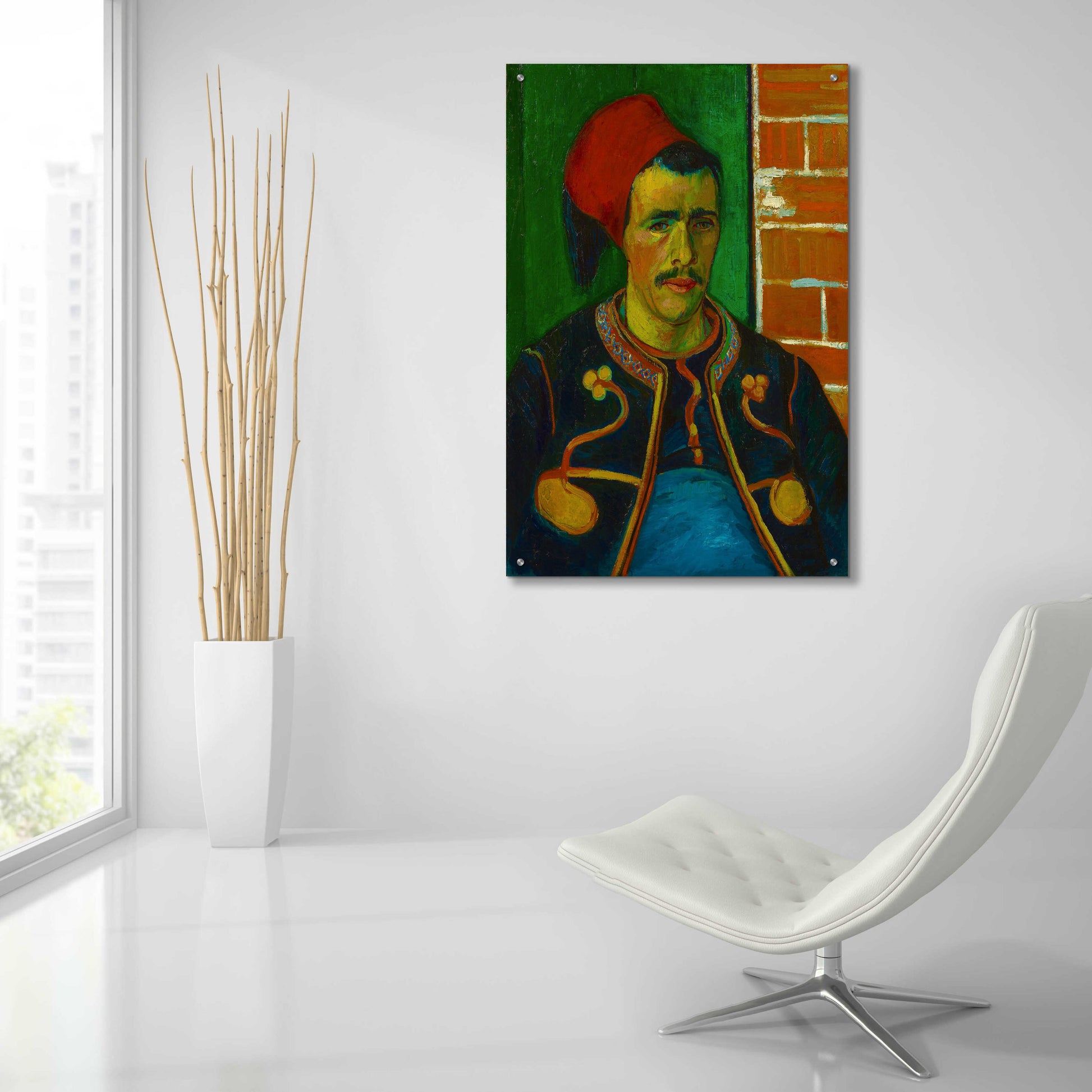 Epic Art 'The Zouave' by Vincent Van Gogh, Acrylic Glass Wall Art,24x36