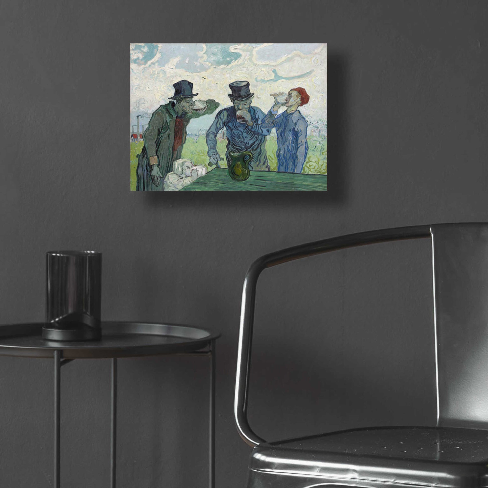 Epic Art 'The Drinkers' by Vincent Van Gogh, Acrylic Glass Wall Art,16x12