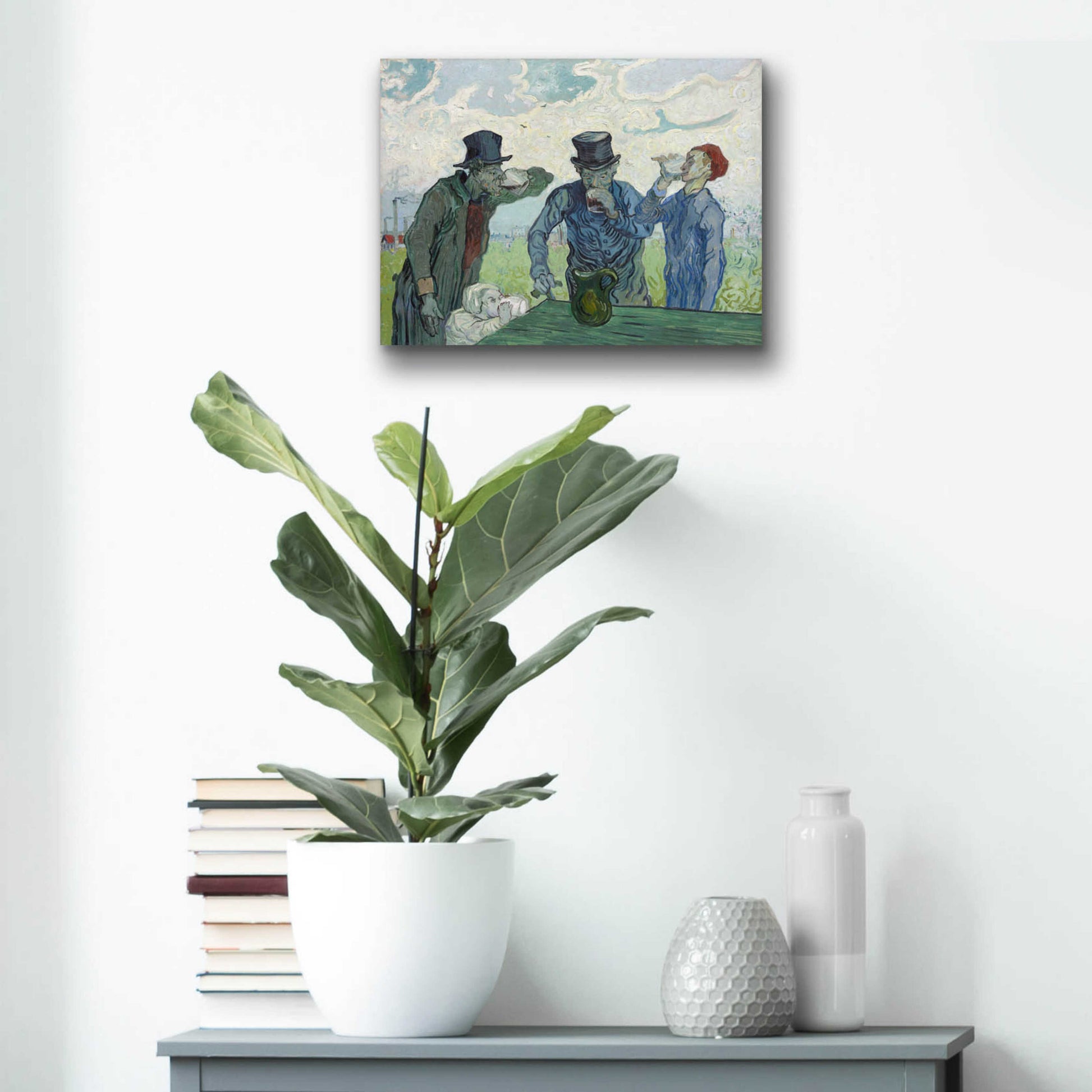 Epic Art 'The Drinkers' by Vincent Van Gogh, Acrylic Glass Wall Art,16x12