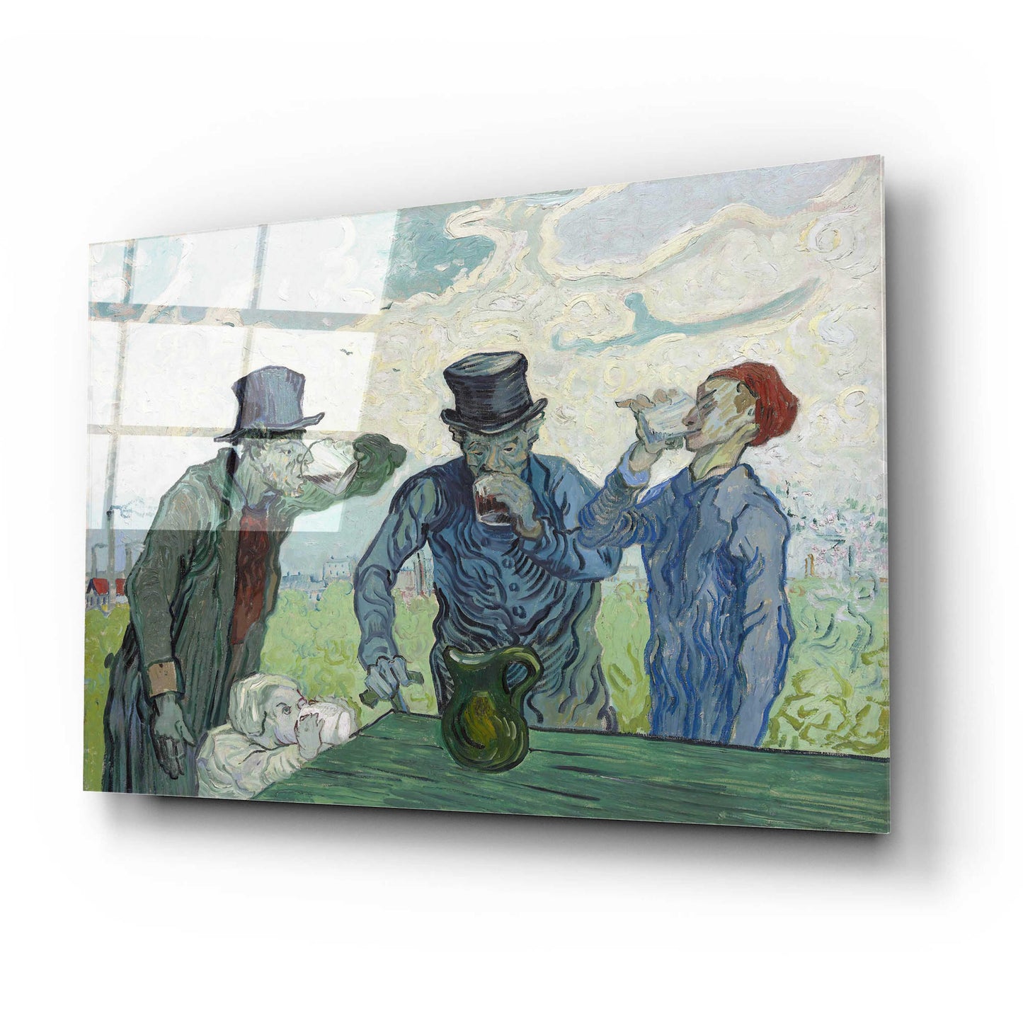 Epic Art 'The Drinkers' by Vincent Van Gogh, Acrylic Glass Wall Art,24x16