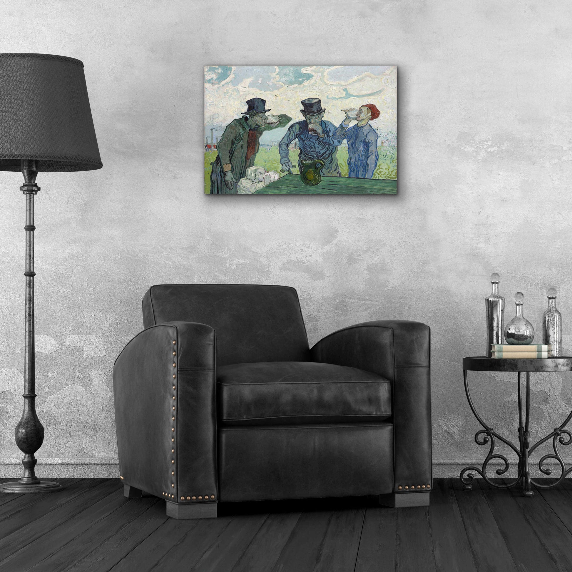 Epic Art 'The Drinkers' by Vincent Van Gogh, Acrylic Glass Wall Art,24x16