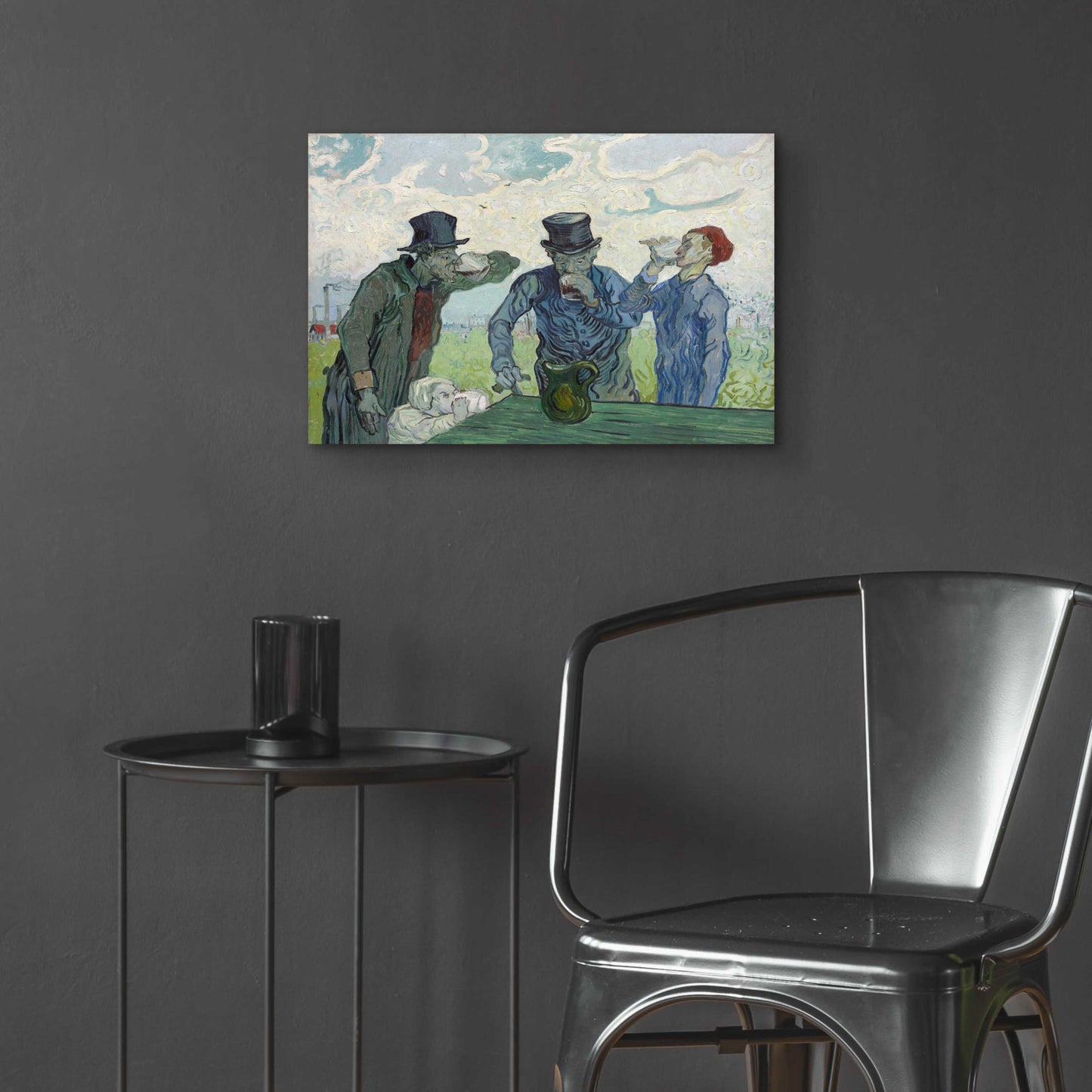 Epic Art 'The Drinkers' by Vincent Van Gogh, Acrylic Glass Wall Art,24x16