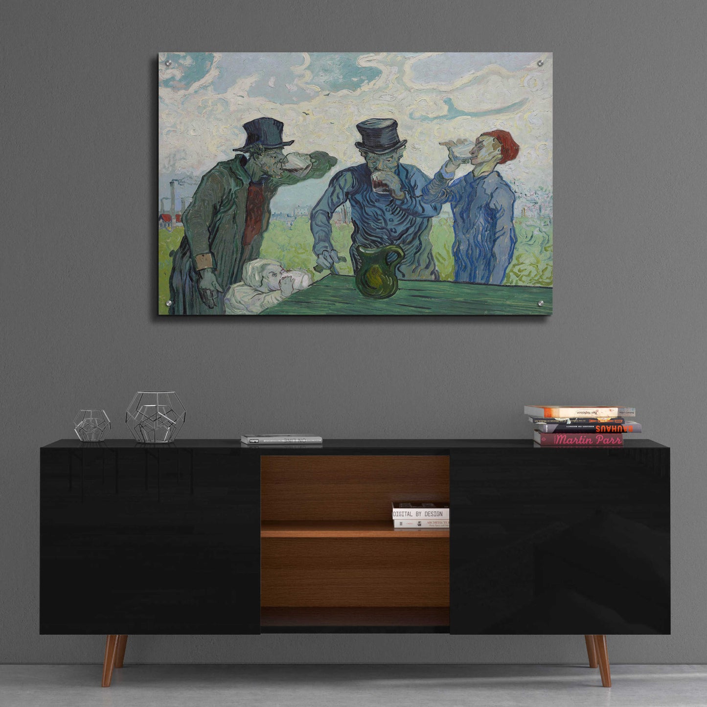 Epic Art 'The Drinkers' by Vincent Van Gogh, Acrylic Glass Wall Art,36x24