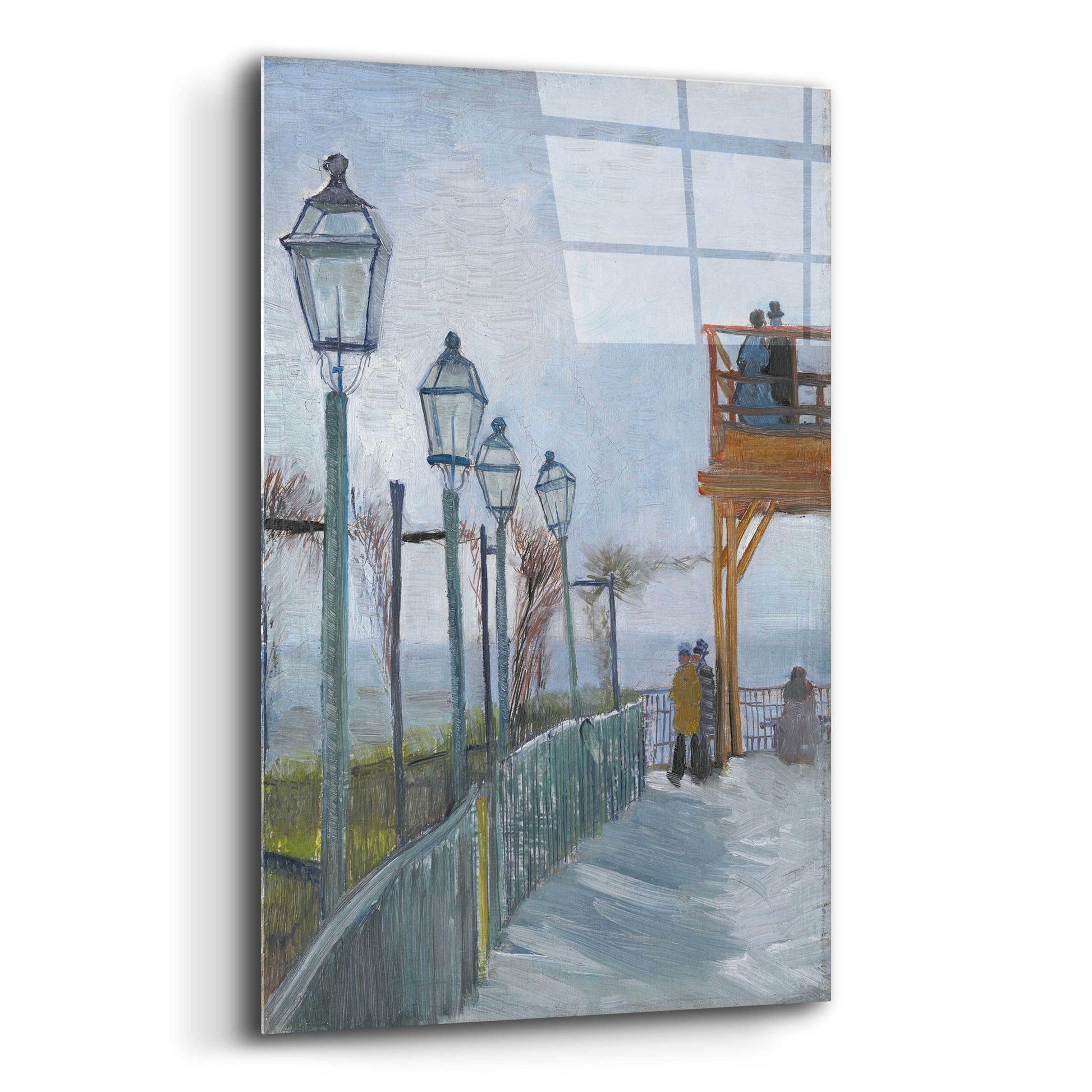 Epic Art 'Terrace And Observation Deck At The Moulin De Blute-Fin' by Vincent Van Gogh, Acrylic Glass Wall Art,12x16