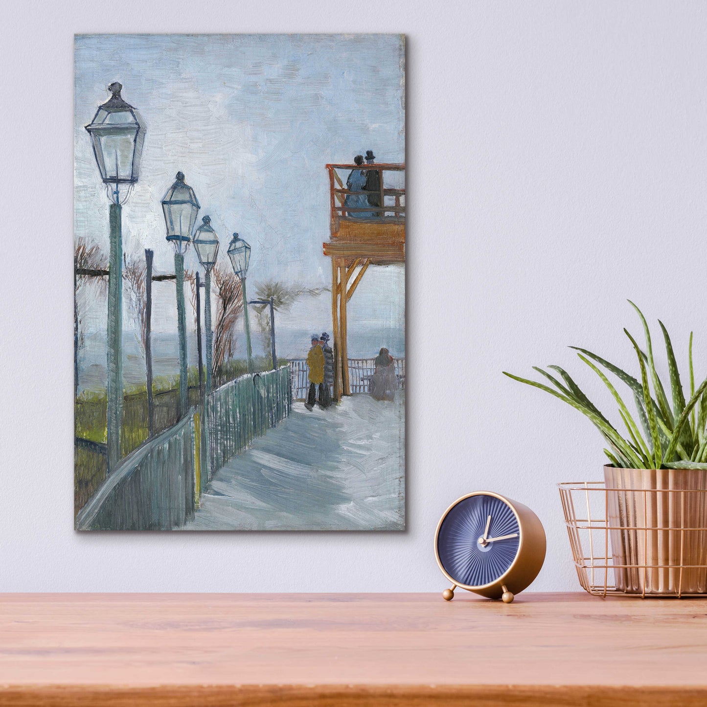 Epic Art 'Terrace And Observation Deck At The Moulin De Blute-Fin' by Vincent Van Gogh, Acrylic Glass Wall Art,12x16