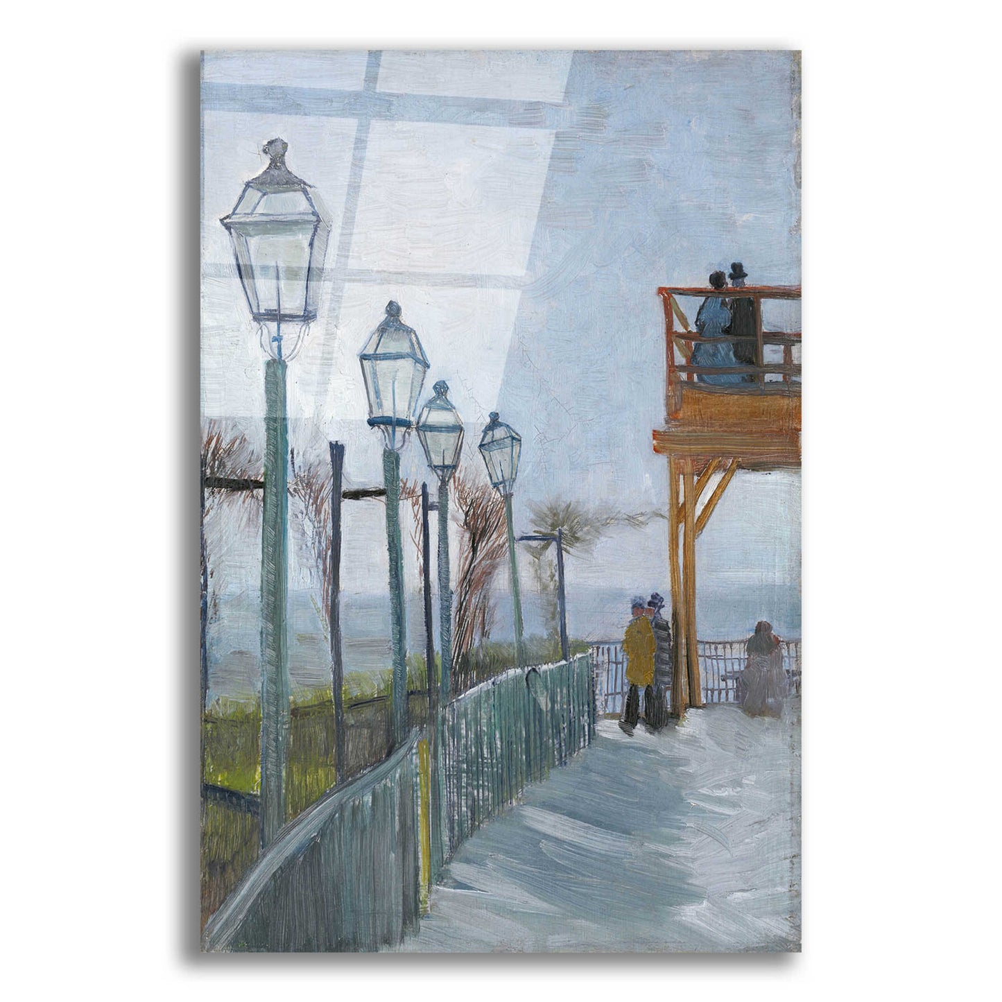 Epic Art 'Terrace And Observation Deck At The Moulin De Blute-Fin' by Vincent Van Gogh, Acrylic Glass Wall Art,12x16