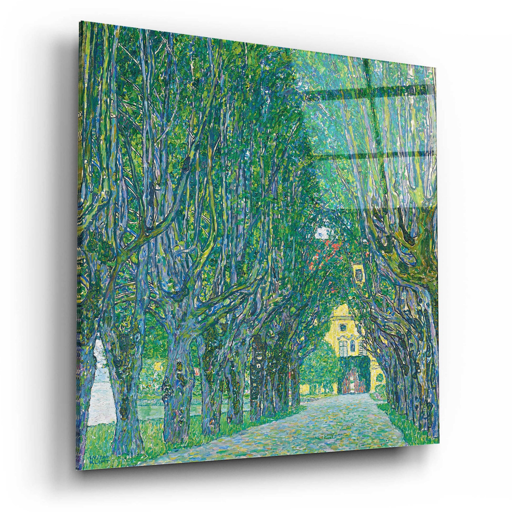 Epic Art 'Avenue To Kammer Castle' by Gustav Klimt, Acrylic Glass Wall Art,12x12