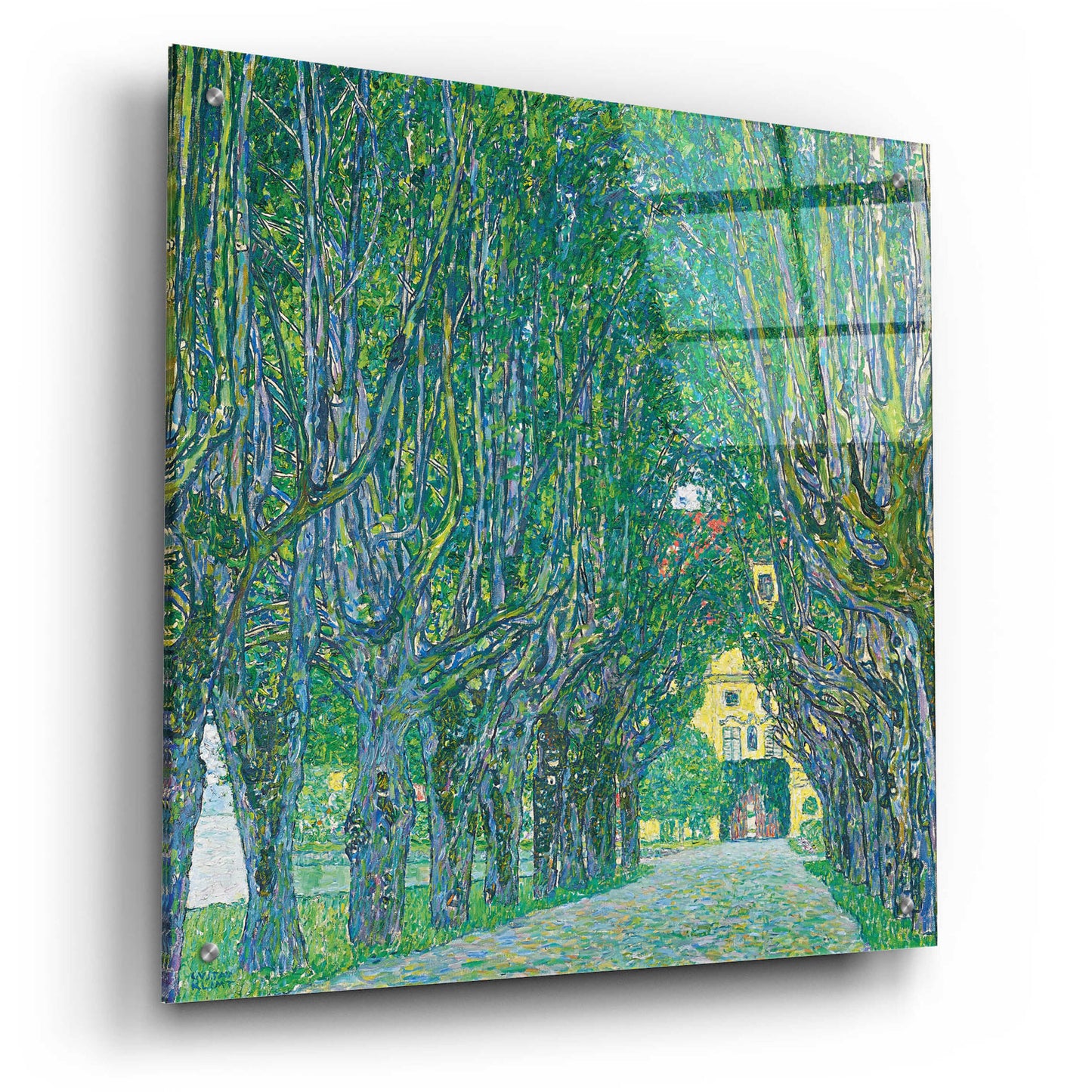 Epic Art 'Avenue To Kammer Castle' by Gustav Klimt, Acrylic Glass Wall Art,24x24