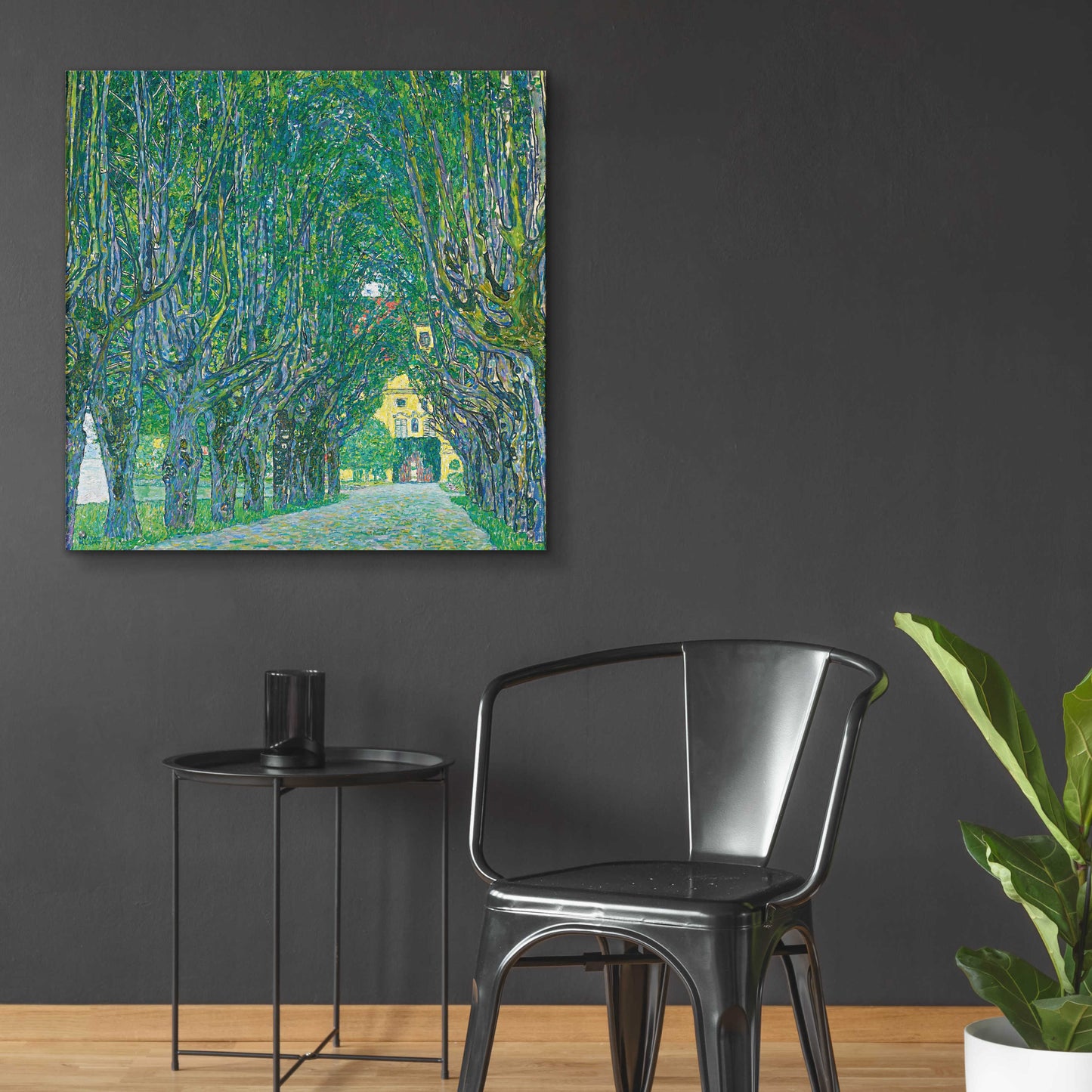 Epic Art 'Avenue To Kammer Castle' by Gustav Klimt, Acrylic Glass Wall Art,36x36