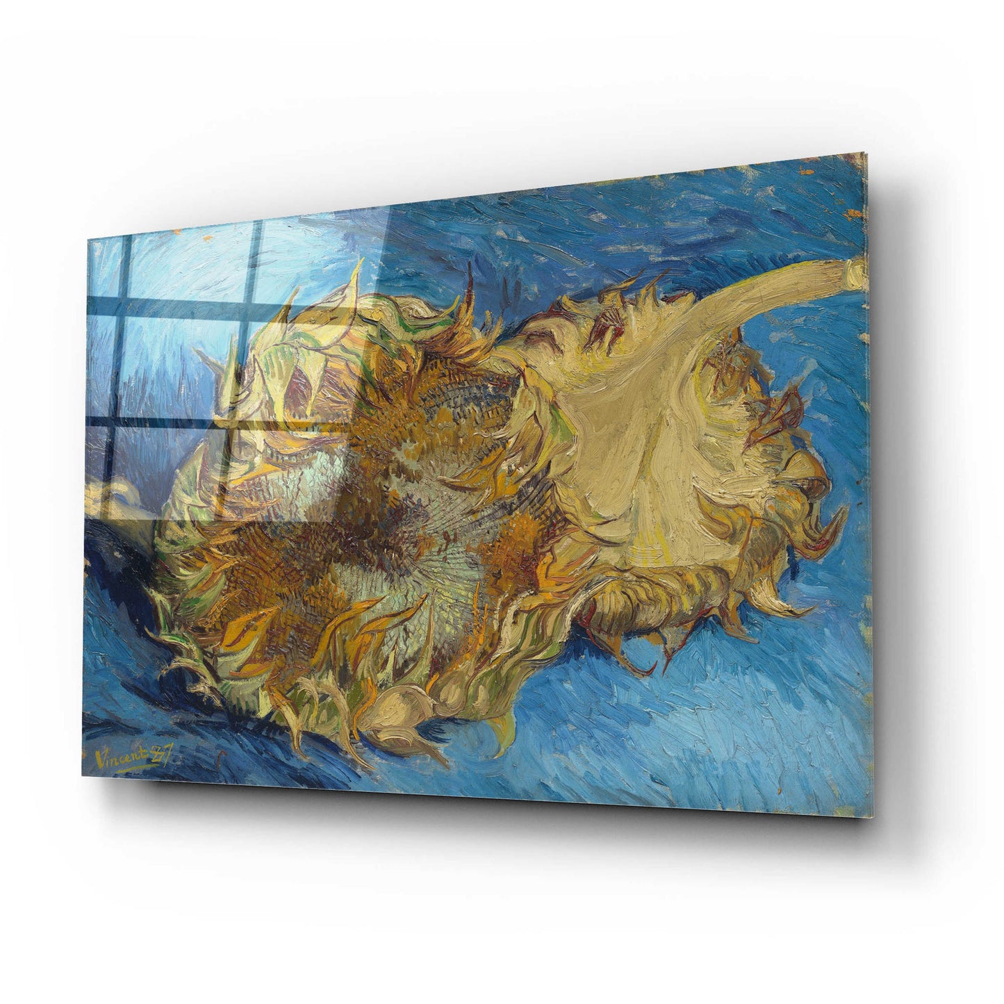 Epic Art 'Sunflowers 1887' by Vincent Van Gogh, Acrylic Glass Wall Art,24x16