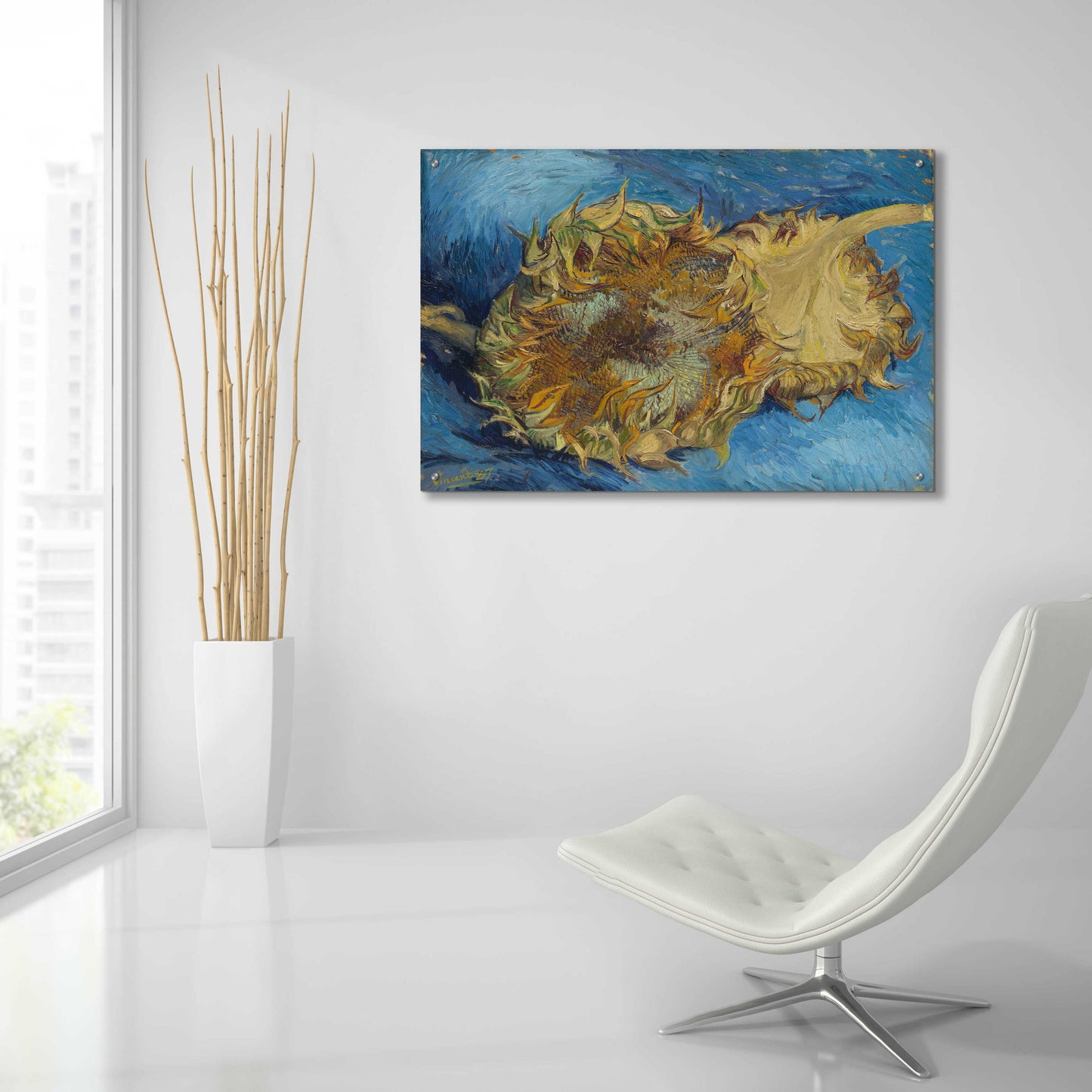 Epic Art 'Sunflowers 1887' by Vincent Van Gogh, Acrylic Glass Wall Art,36x24