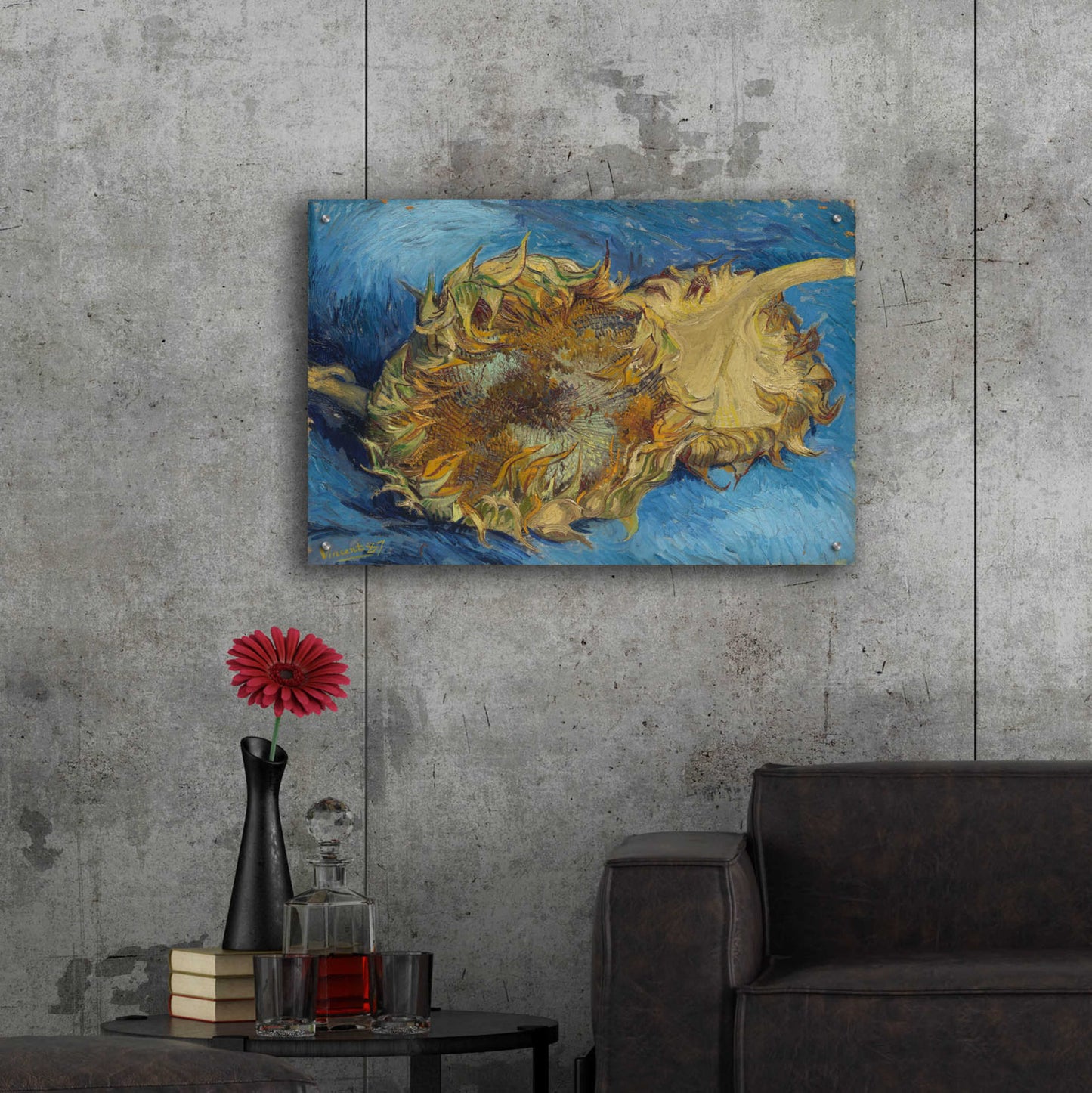 Epic Art 'Sunflowers 1887' by Vincent Van Gogh, Acrylic Glass Wall Art,36x24