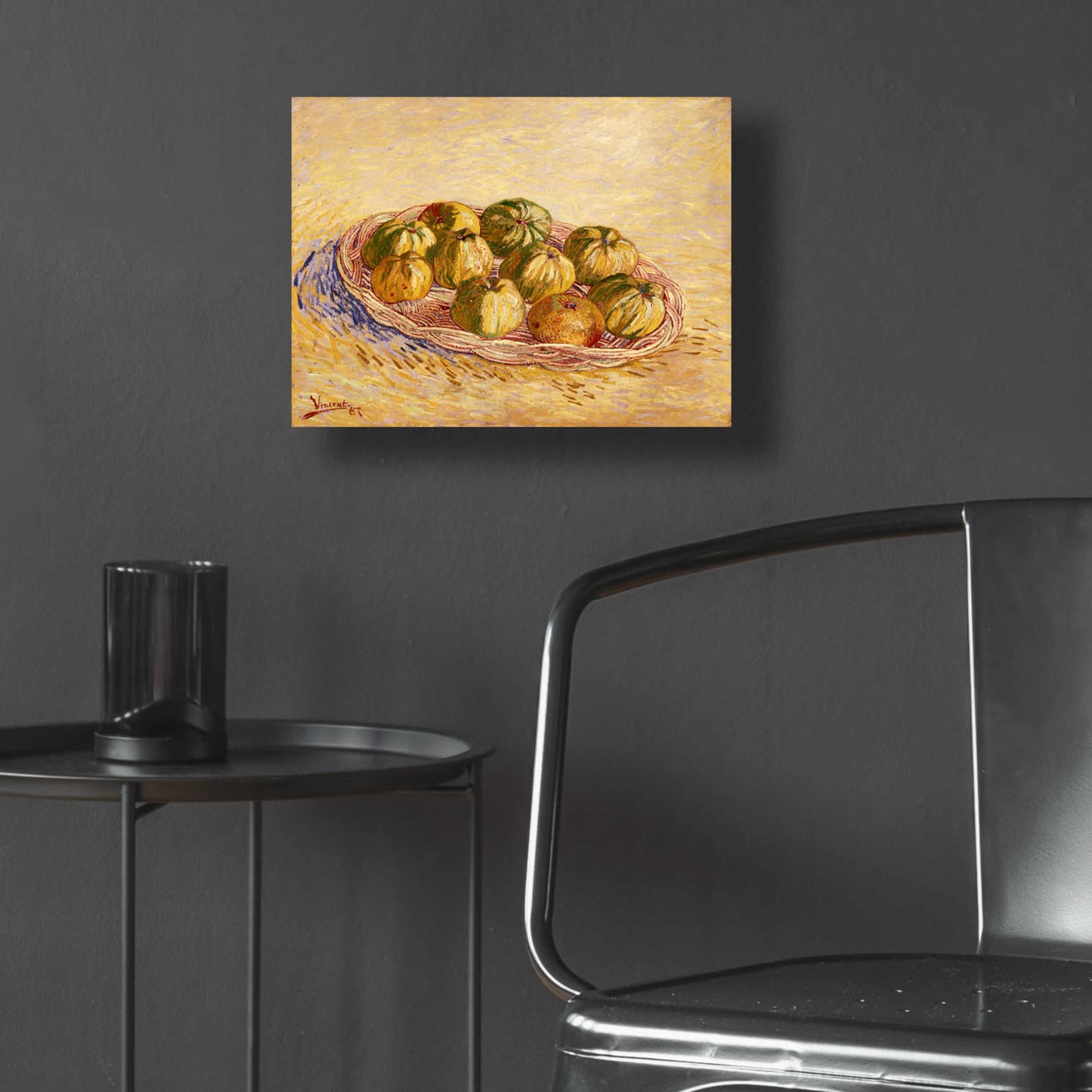 Epic Art 'Still Life, Basket Of Apples' by Vincent Van Gogh, Acrylic Glass Wall Art,16x12