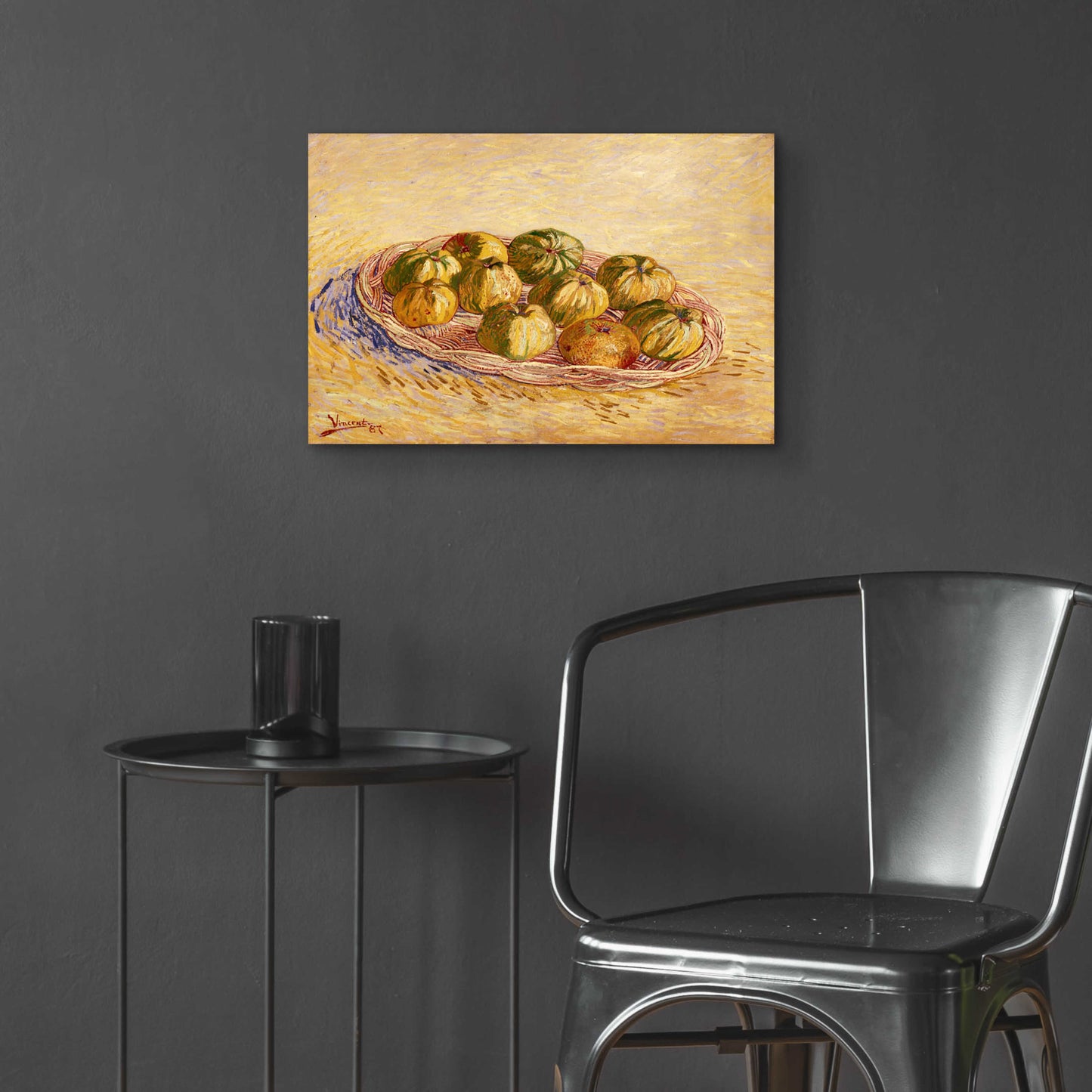 Epic Art 'Still Life, Basket Of Apples' by Vincent Van Gogh, Acrylic Glass Wall Art,24x16