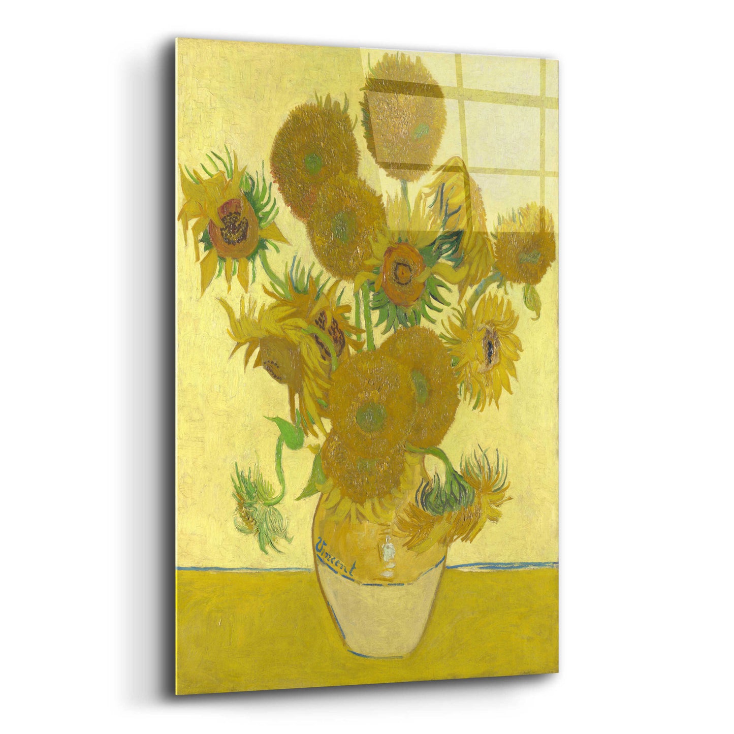 Epic Art 'Still Life Vase With Fourteen Sunflowers' by Vincent Van Gogh, Acrylic Glass Wall Art,12x16