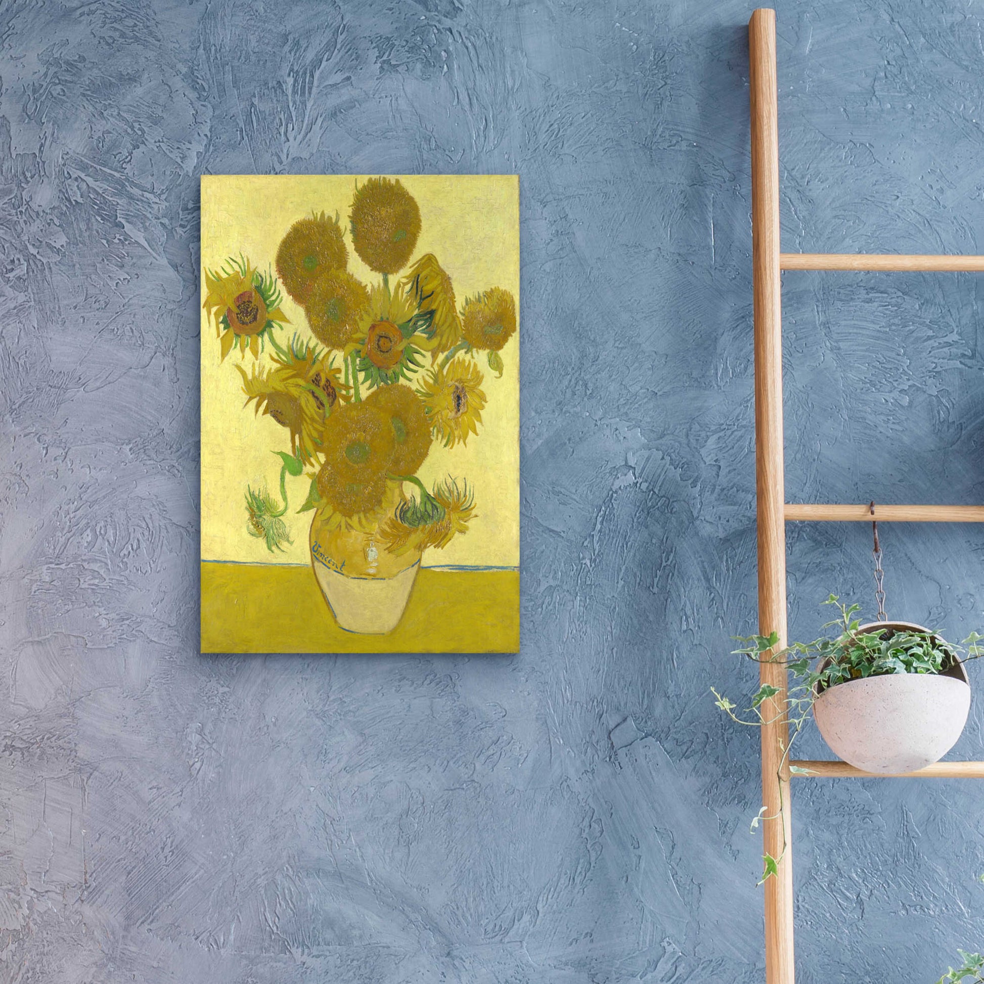 Epic Art 'Still Life Vase With Fourteen Sunflowers' by Vincent Van Gogh, Acrylic Glass Wall Art,16x24