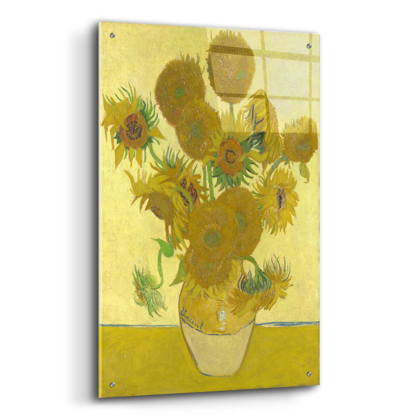 Epic Art 'Still Life Vase With Fourteen Sunflowers' by Vincent Van Gogh, Acrylic Glass Wall Art,24x36