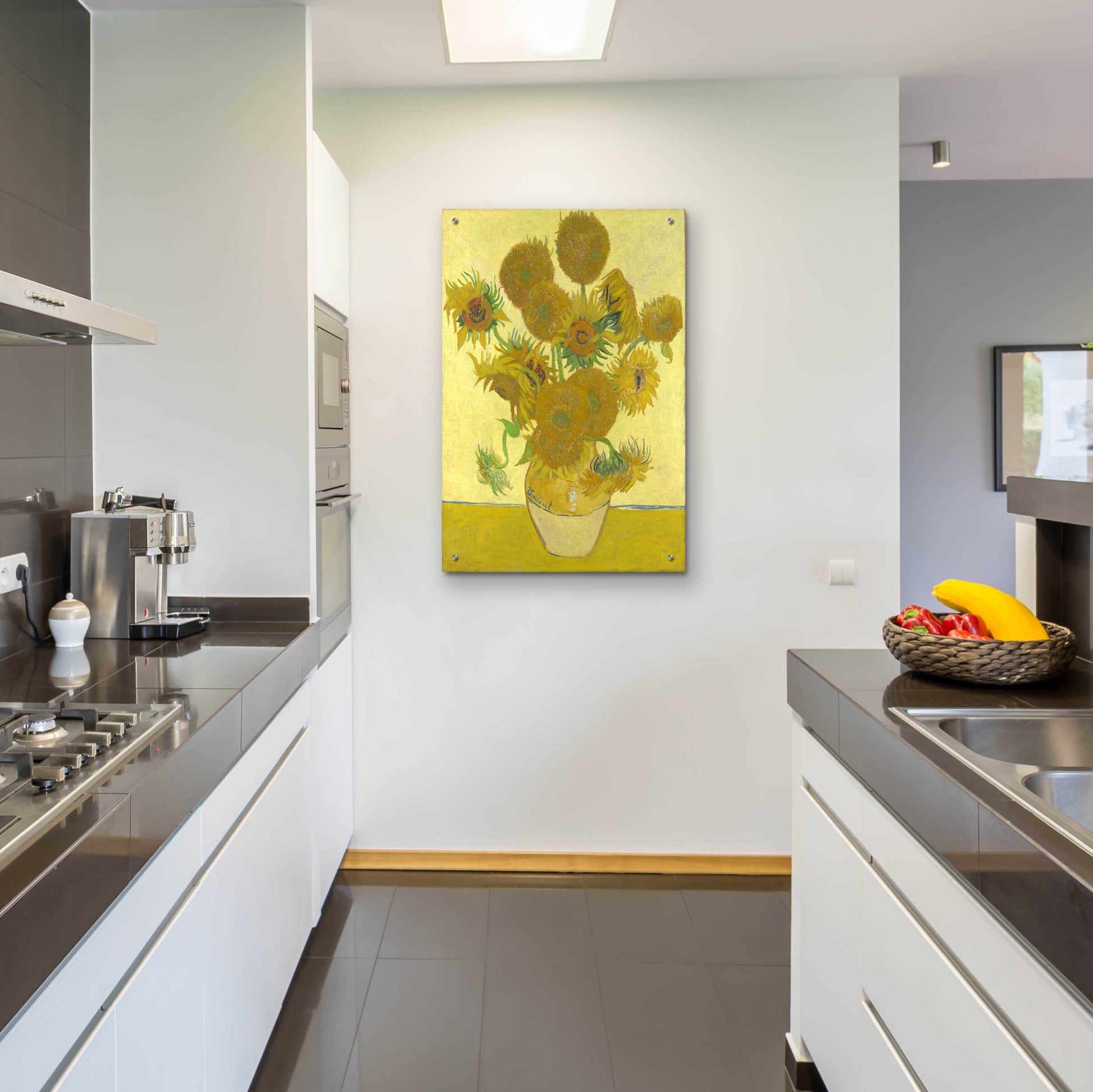 Epic Art 'Still Life Vase With Fourteen Sunflowers' by Vincent Van Gogh, Acrylic Glass Wall Art,24x36