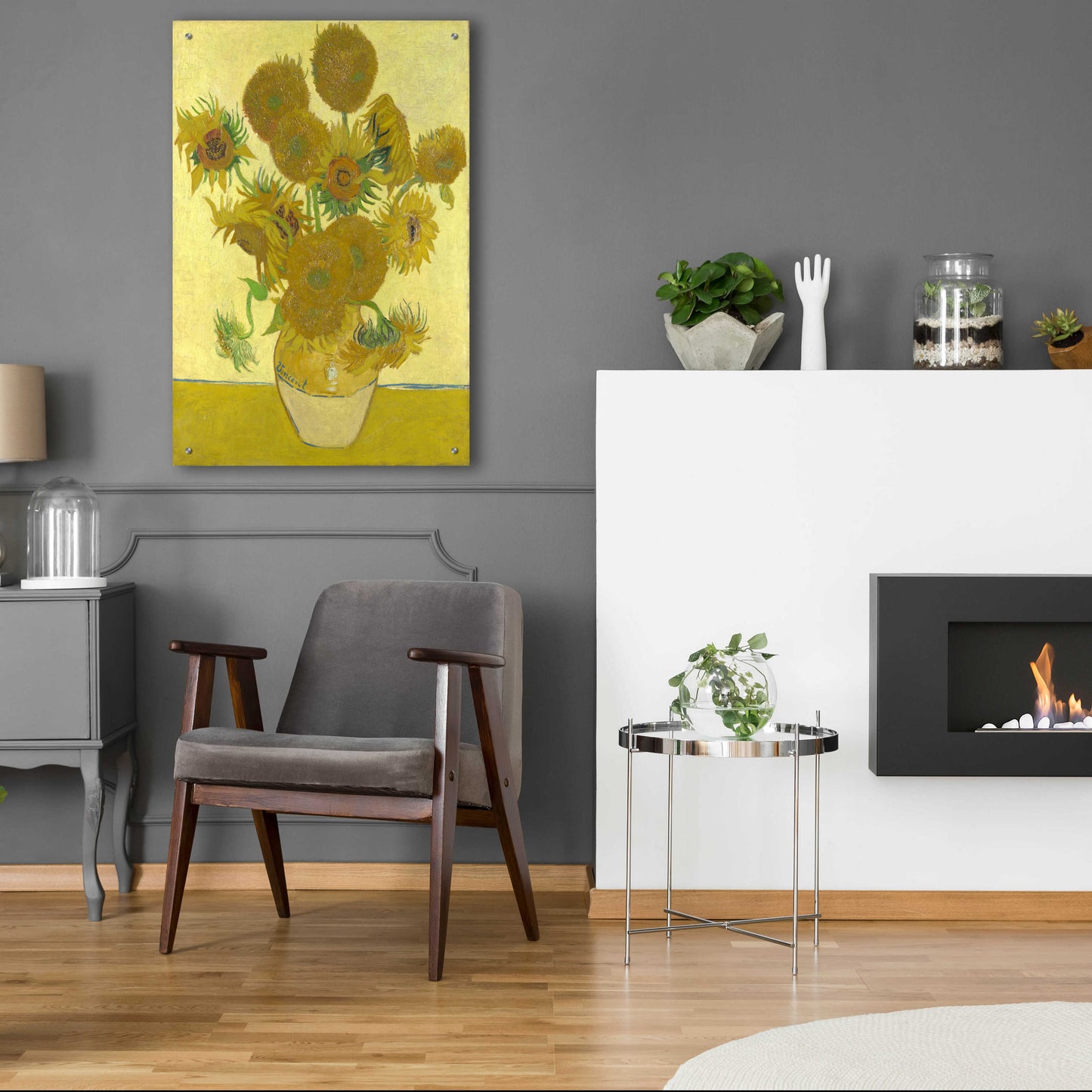 Epic Art 'Still Life Vase With Fourteen Sunflowers' by Vincent Van Gogh, Acrylic Glass Wall Art,24x36