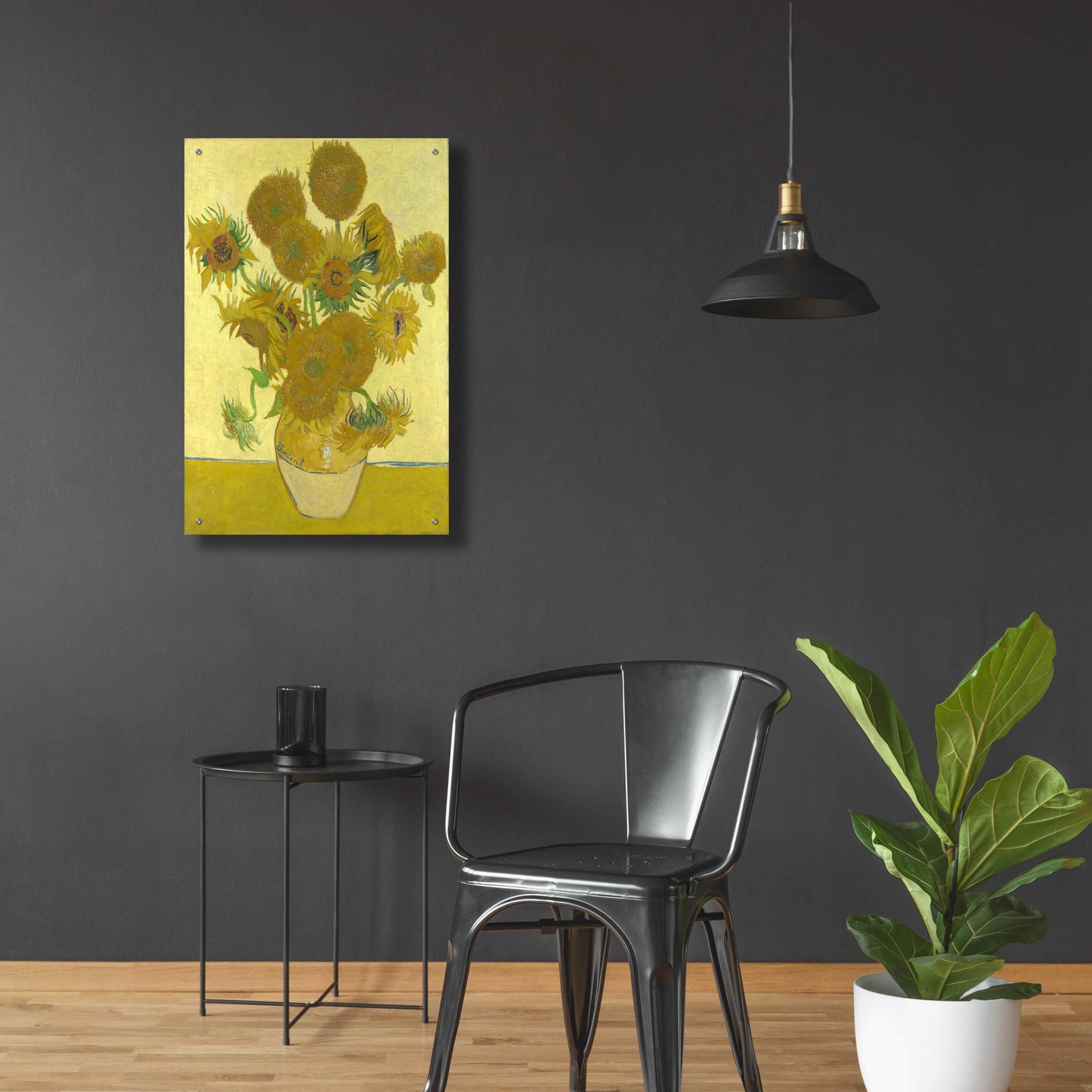 Epic Art 'Still Life Vase With Fourteen Sunflowers' by Vincent Van Gogh, Acrylic Glass Wall Art,24x36