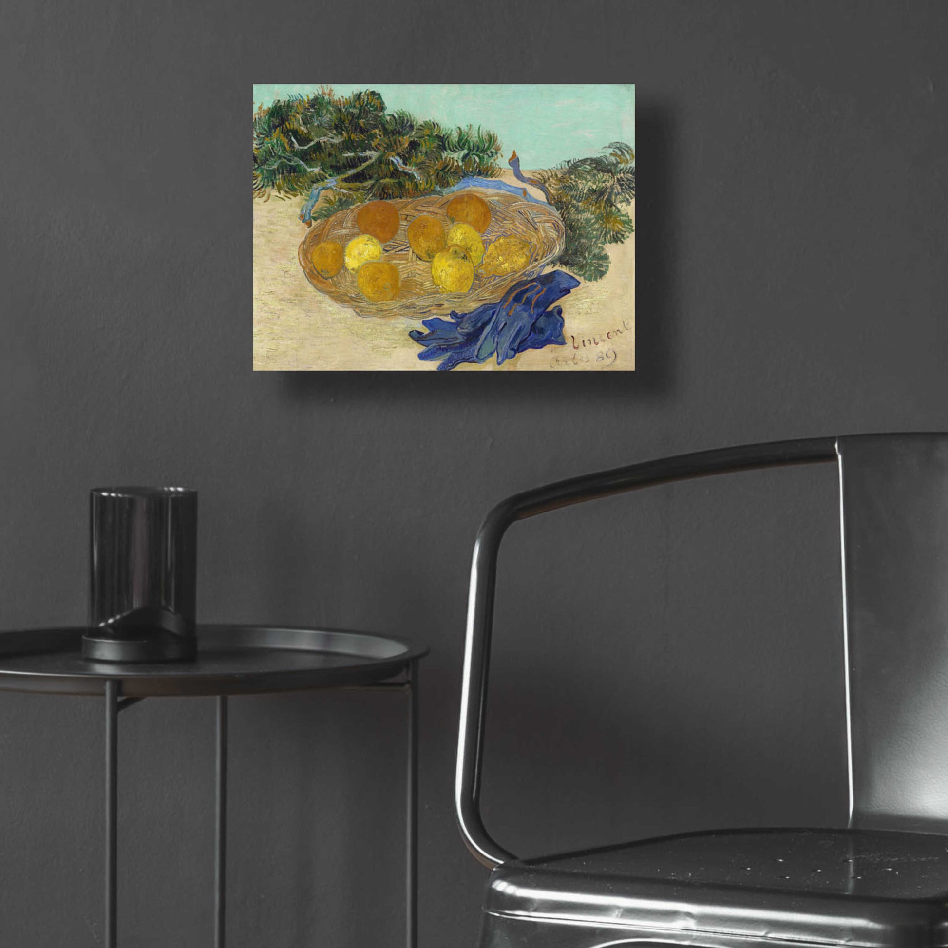 Epic Art 'Still Life Of Oranges And Lemons With Blue Gloves' by Vincent Van Gogh, Acrylic Glass Wall Art,16x12