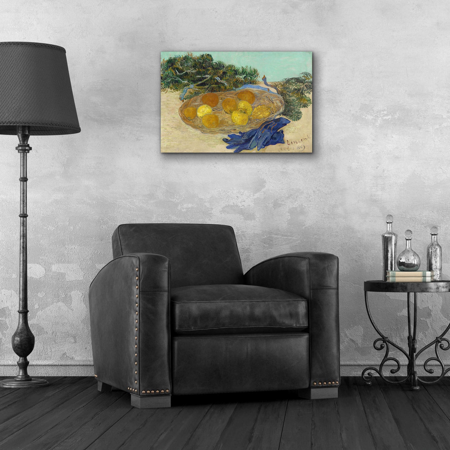 Epic Art 'Still Life Of Oranges And Lemons With Blue Gloves' by Vincent Van Gogh, Acrylic Glass Wall Art,24x16