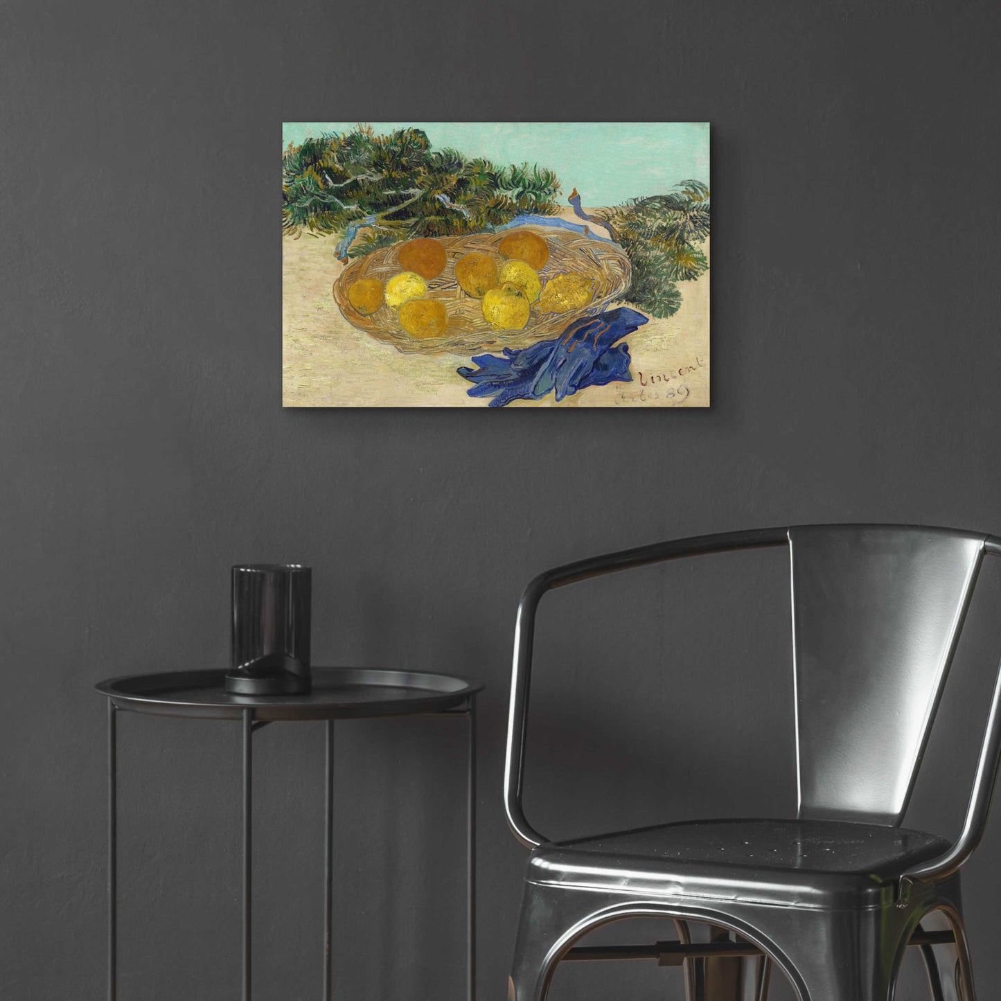 Epic Art 'Still Life Of Oranges And Lemons With Blue Gloves' by Vincent Van Gogh, Acrylic Glass Wall Art,24x16