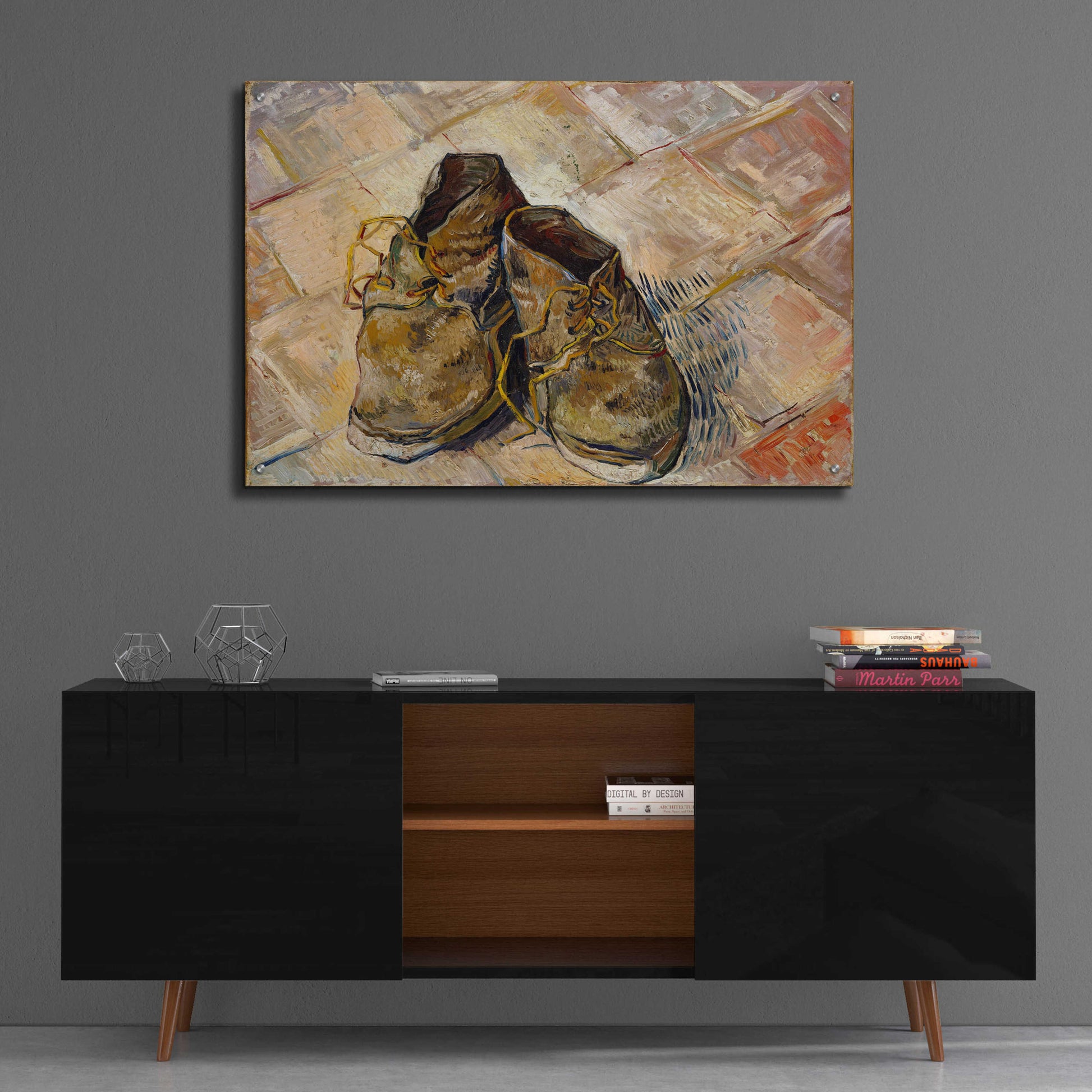 Epic Art 'Shoes' by Vincent Van Gogh, Acrylic Glass Wall Art,36x24