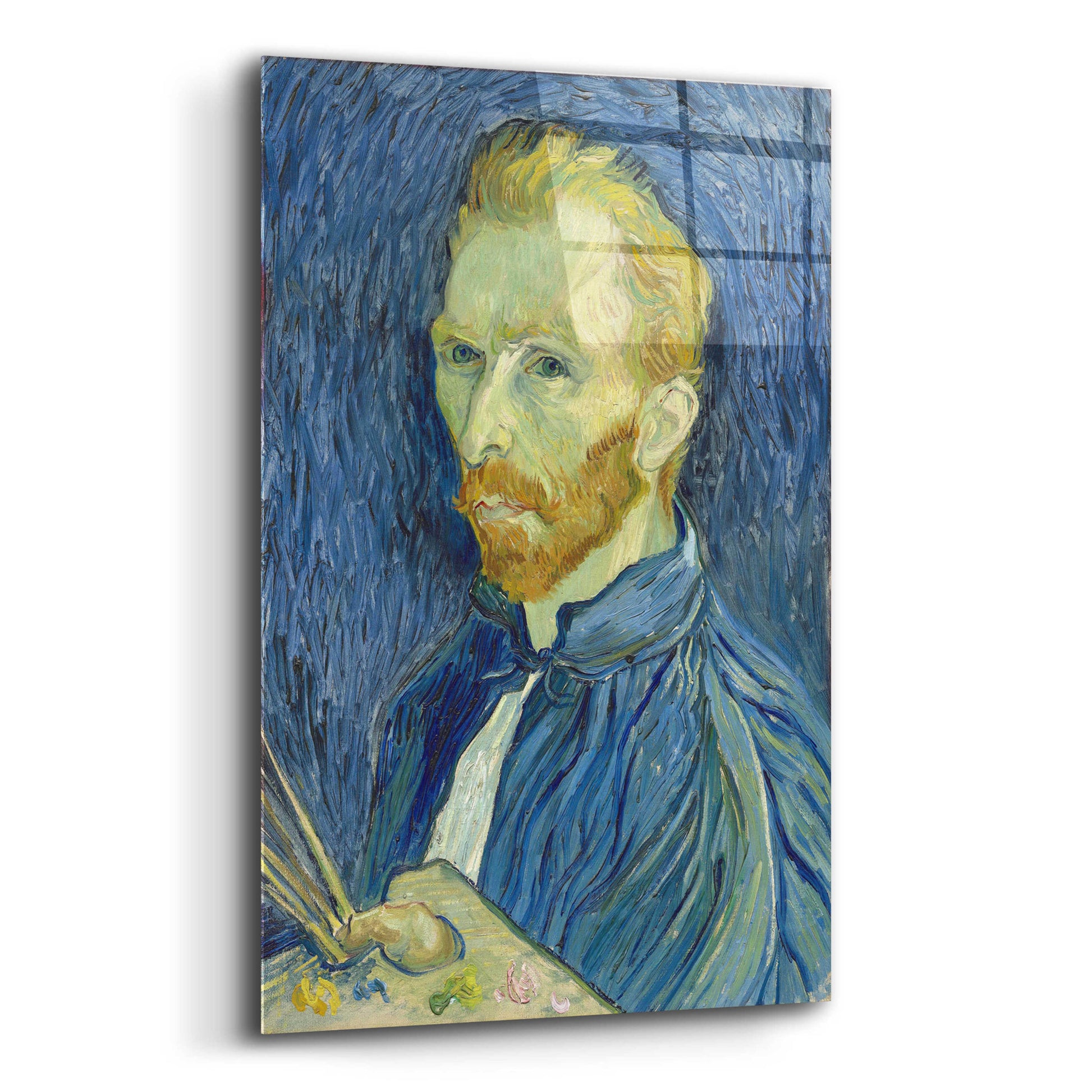 Epic Art 'Self-Portrait 1889' by Vincent Van Gogh, Acrylic Glass Wall Art,12x16