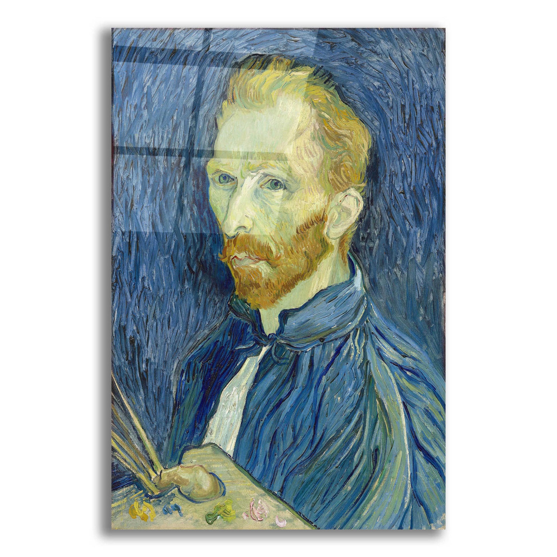 Epic Art 'Self-Portrait 1889' by Vincent Van Gogh, Acrylic Glass Wall Art,12x16