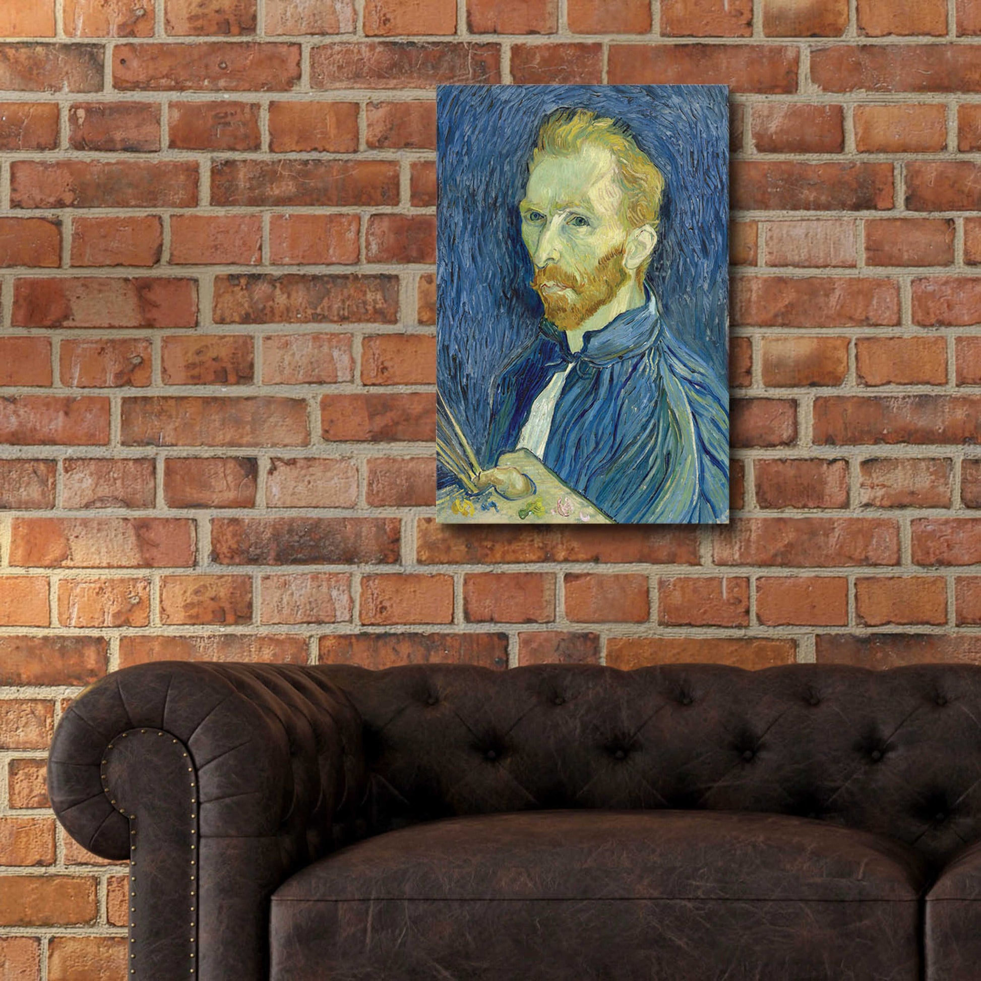 Epic Art 'Self-Portrait 1889' by Vincent Van Gogh, Acrylic Glass Wall Art,16x24